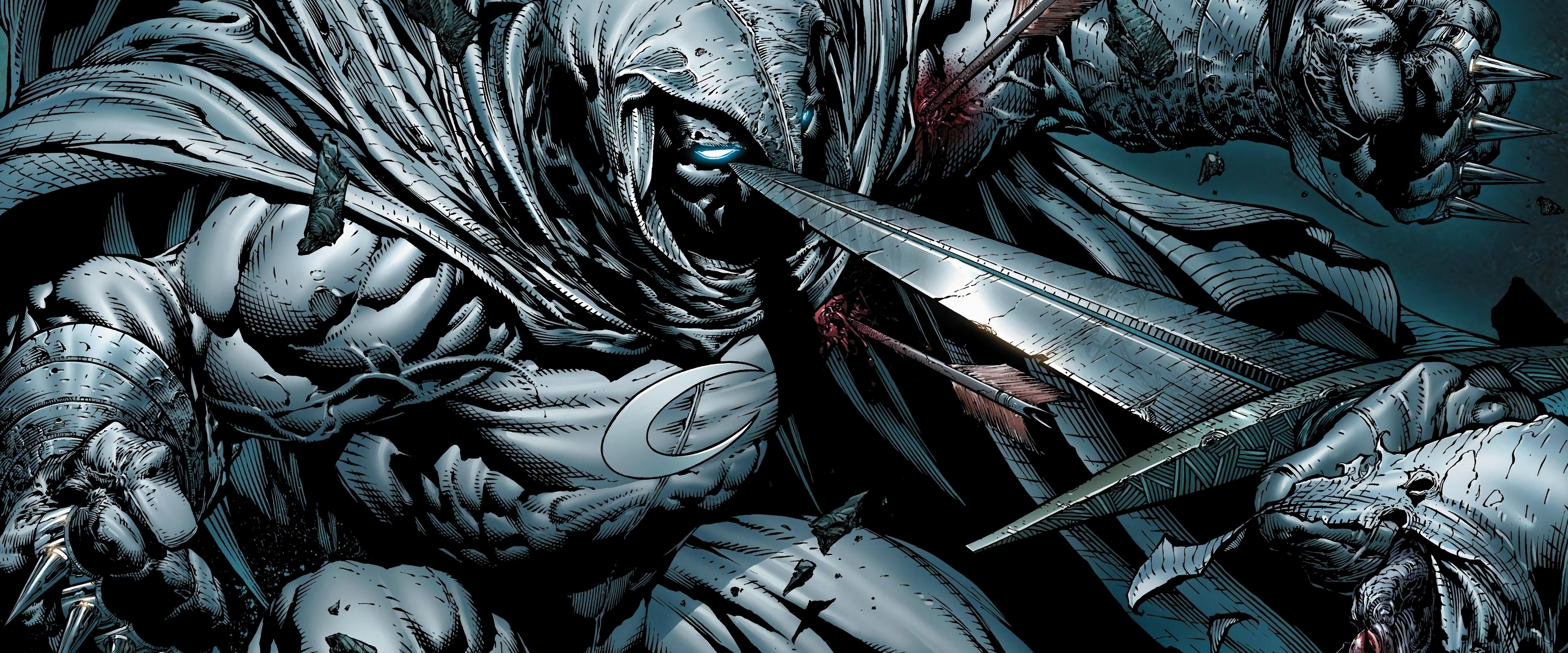 7680x3200 Moon Knight Wallpaper