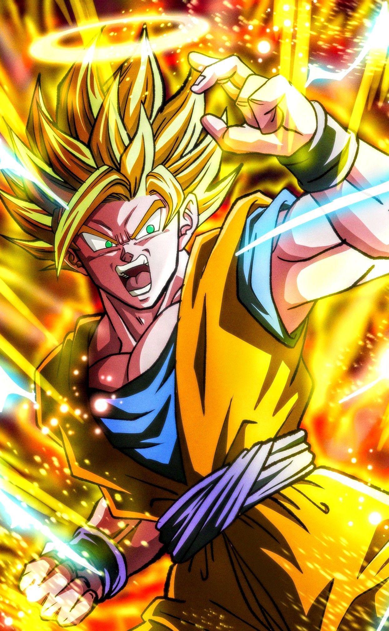 1246x2018 Goku SSJ 2 Wallpaper