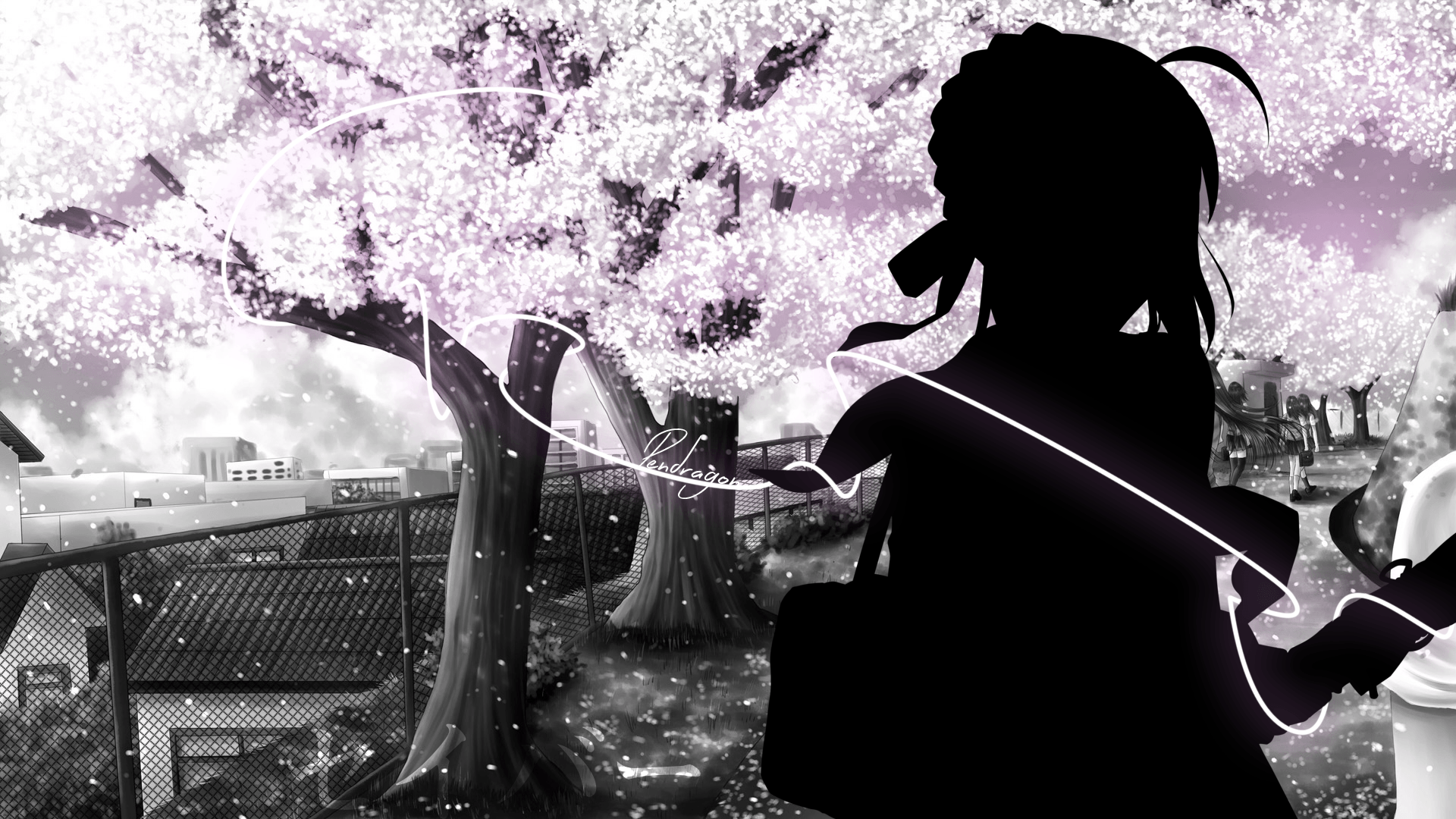 Anime Black and White Nature Wallpapers - Top Free Anime Black and White Nature  Backgrounds - WallpaperAccess
