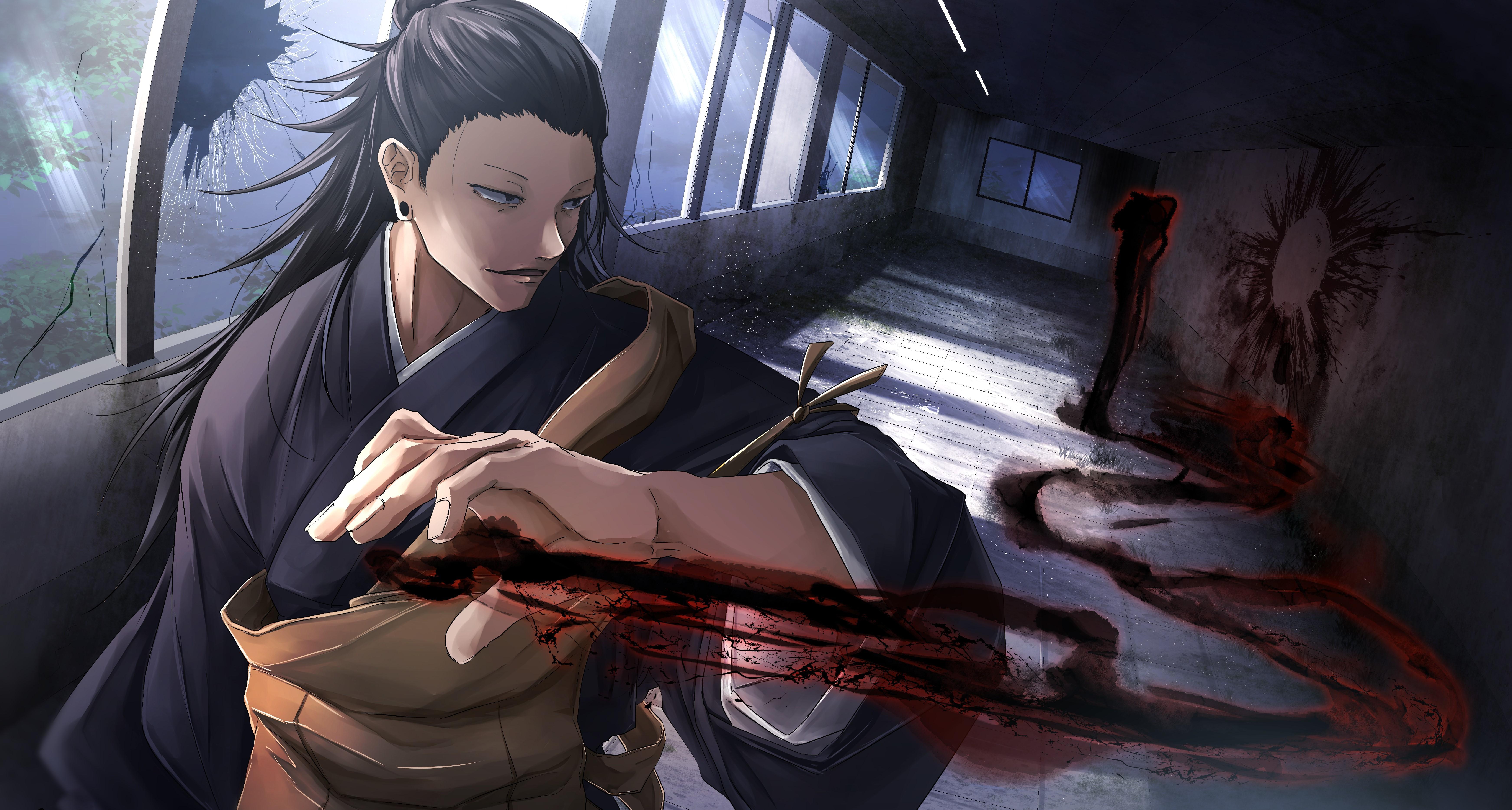 6973x3734 HD desktop wallpaper: Anime, Jujutsu Kaisen, Suguru Geto download free picture