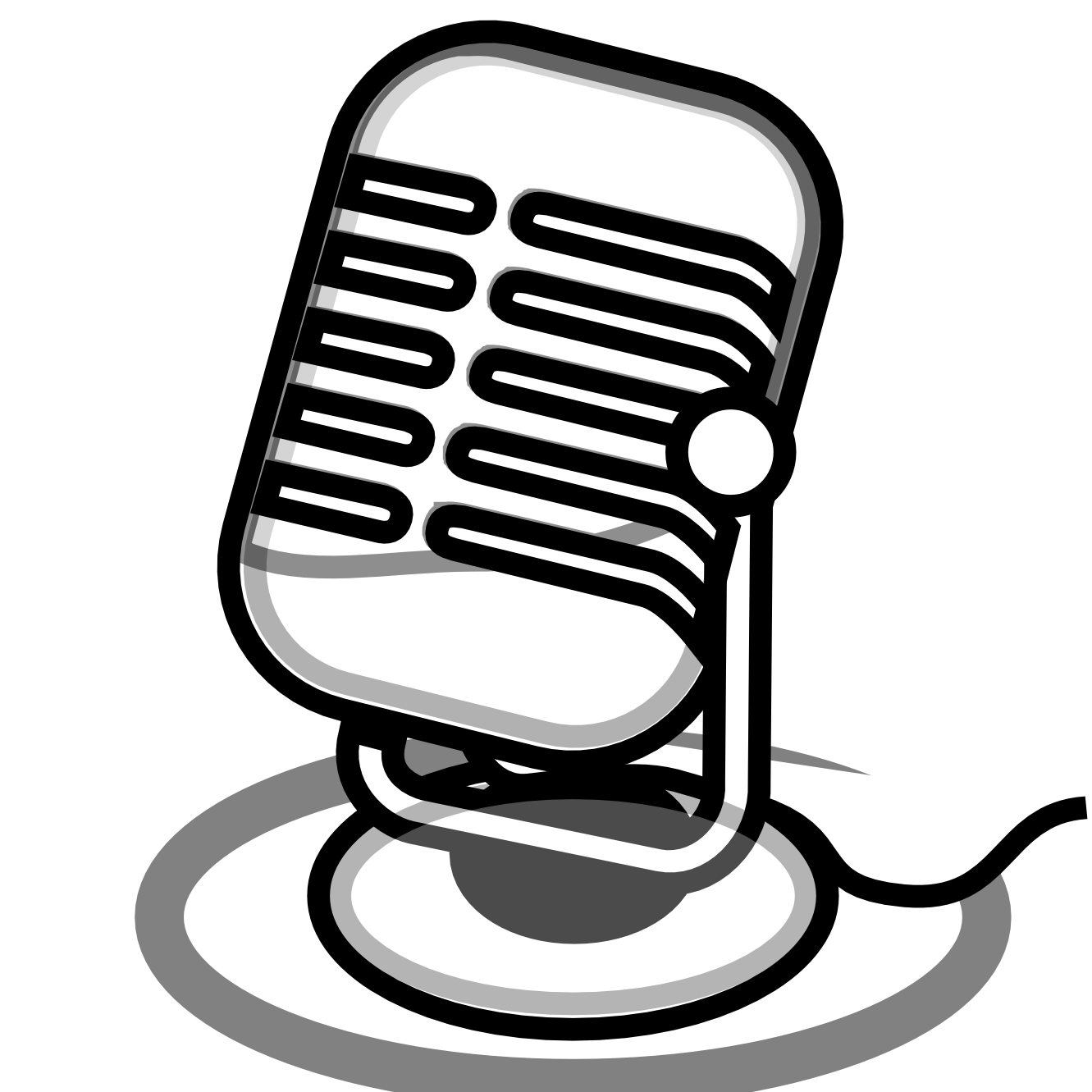 1331x1331 Microphone clip art black and free clipart image