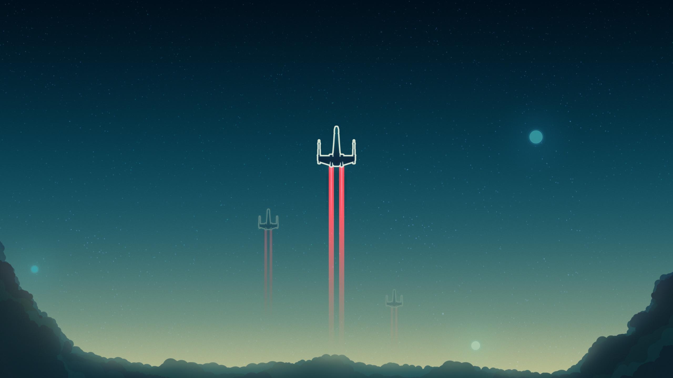 2560x1440 Download 2560x1440 Wallpaper X Wing, Aircraft, Star Wars: Starfighter, Video Game, Minimal, 4k, Dual Wide, Widescreen 16: Widescreen, 2560x1440 HD Image, Background, 29693