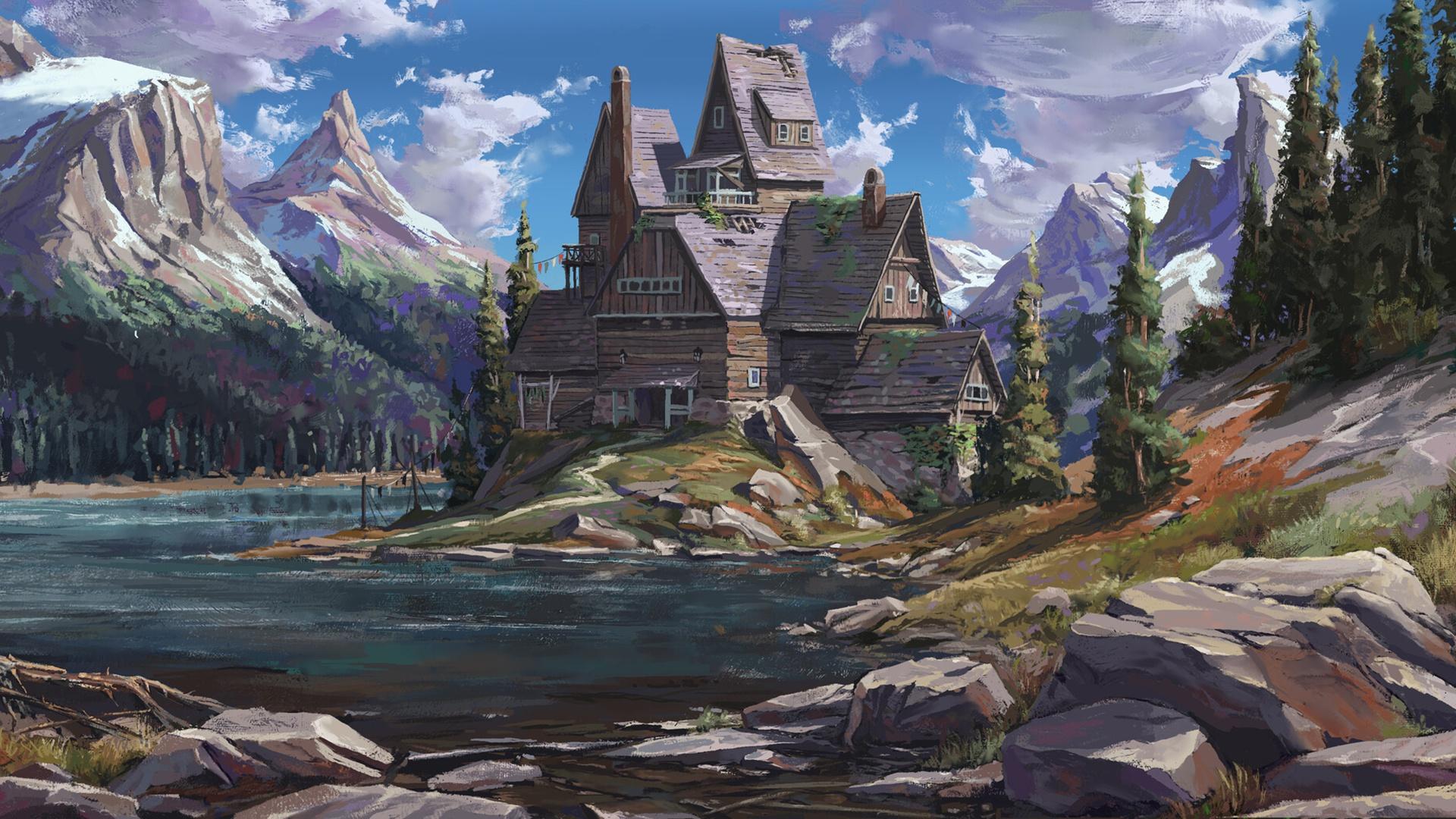 1920x1080 Fantasy House HD Wallpaper and Background