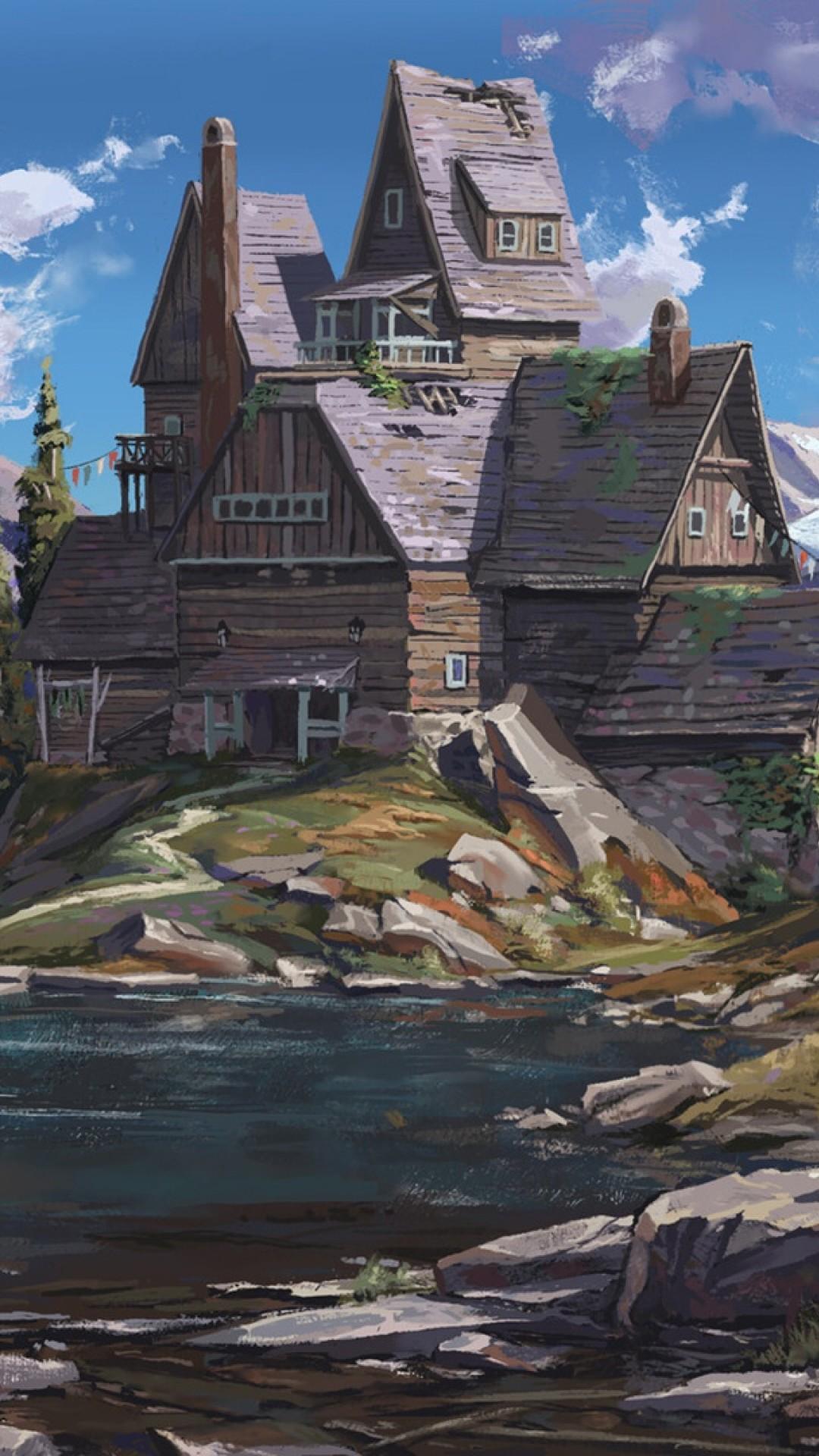 1080x1920 Fantasy house HD Wallpaper iPhone 6 / 6S Plus Wallpaper .net