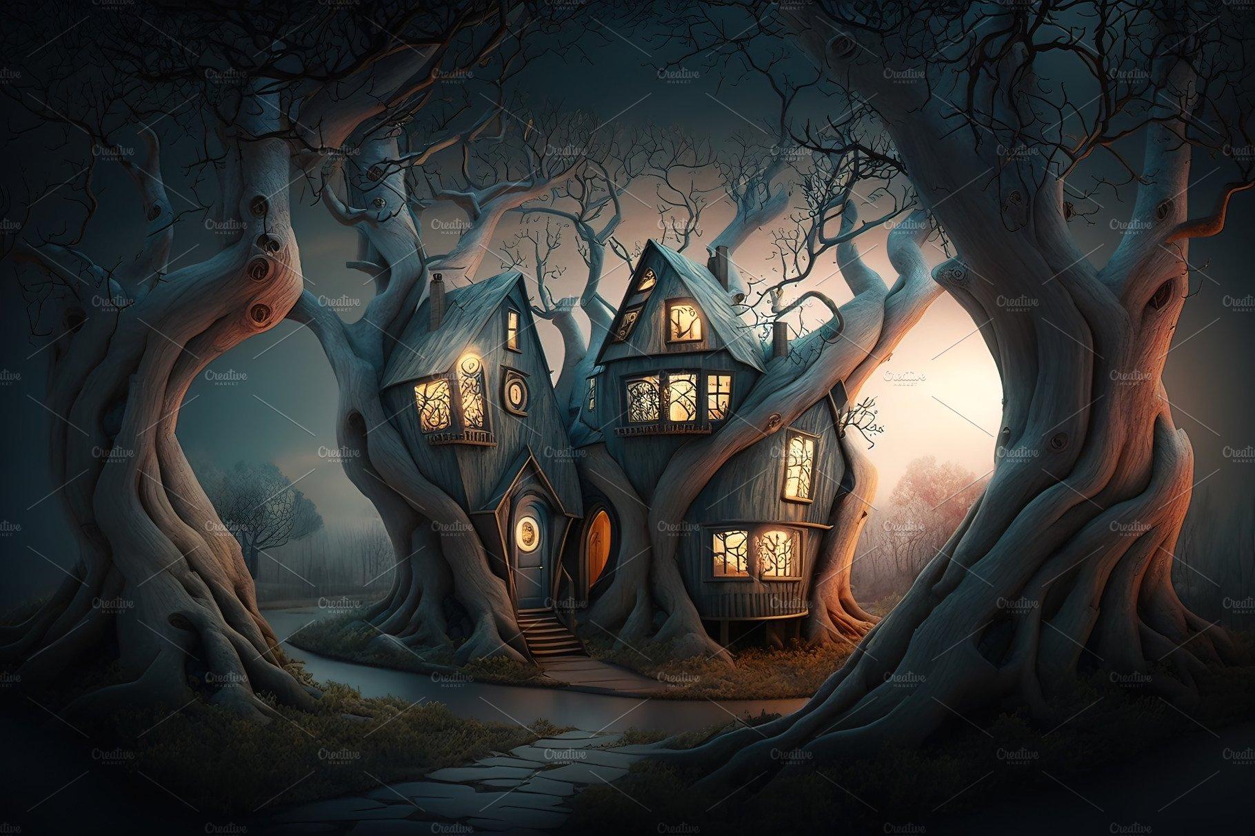 1820x1213 Fantasy house in forest. Illustrations Creative Market