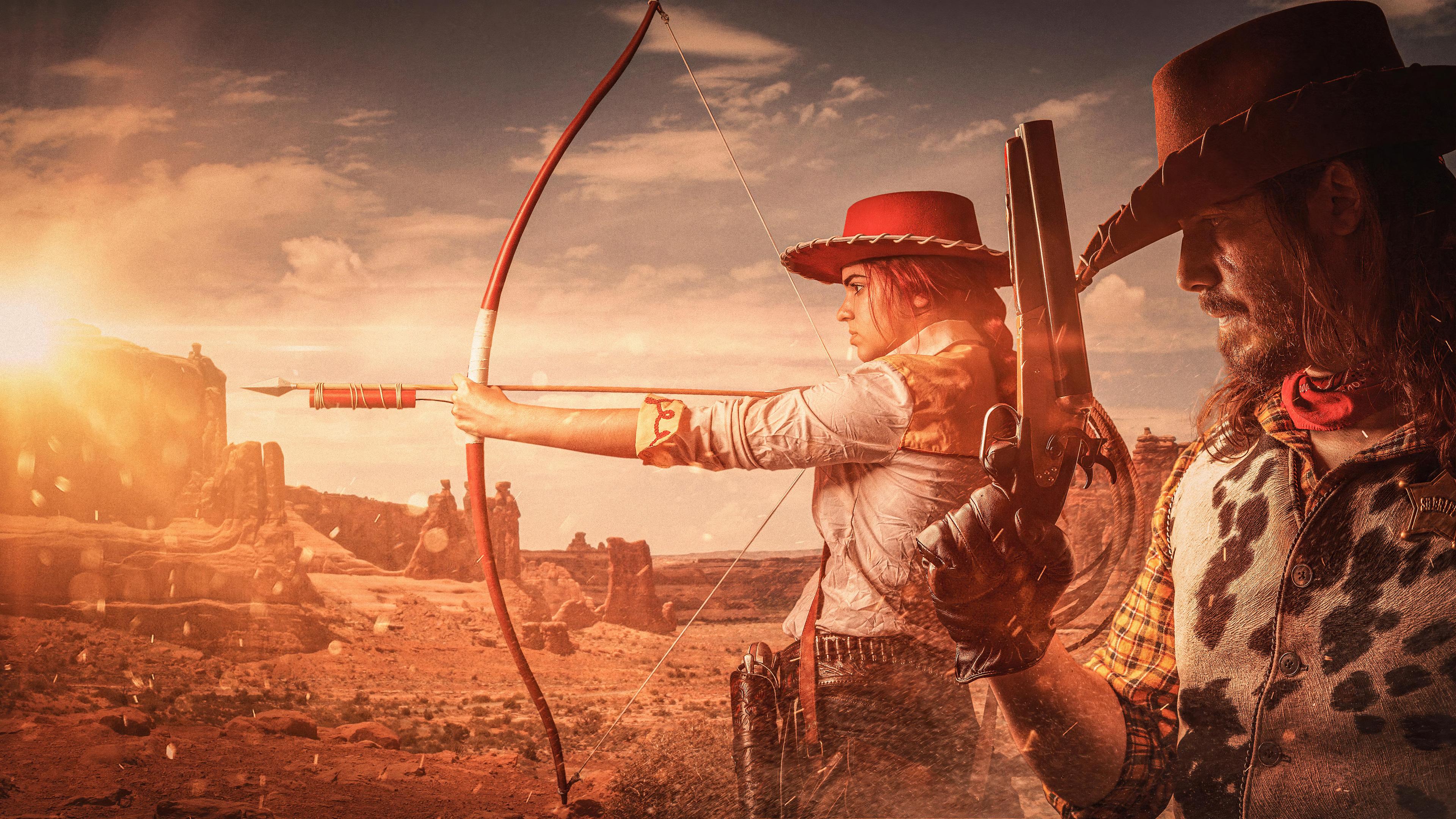 3840x2160 Download Western Red Dead Redemption 2 Woman Cosplay Red Dead 4k Ultra HD Wallpaper