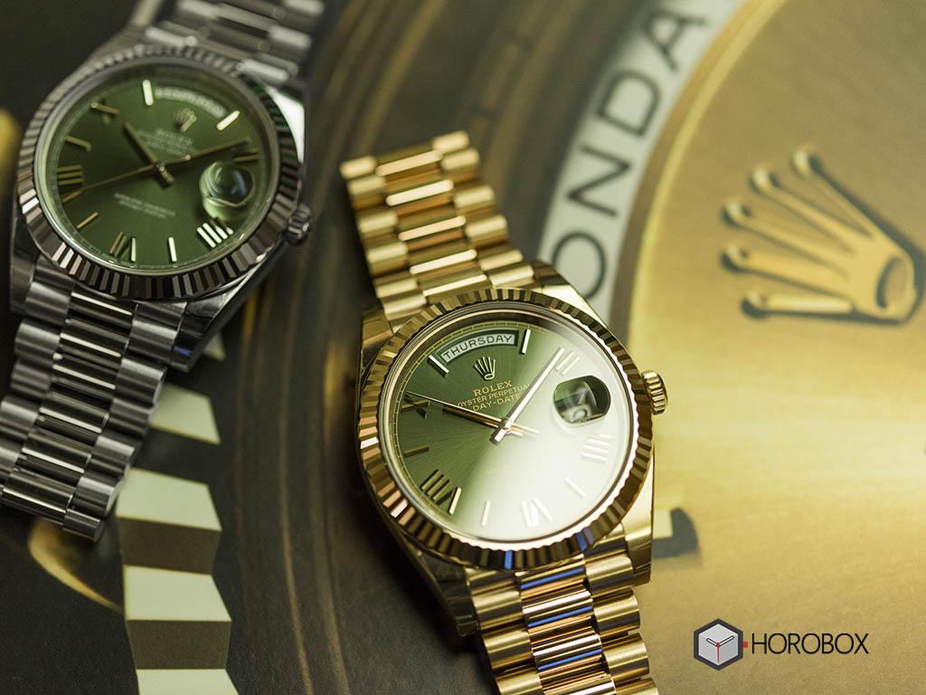 1024x768 228235. Day Dateth Anniversary Edition. Green Dial. Rolex