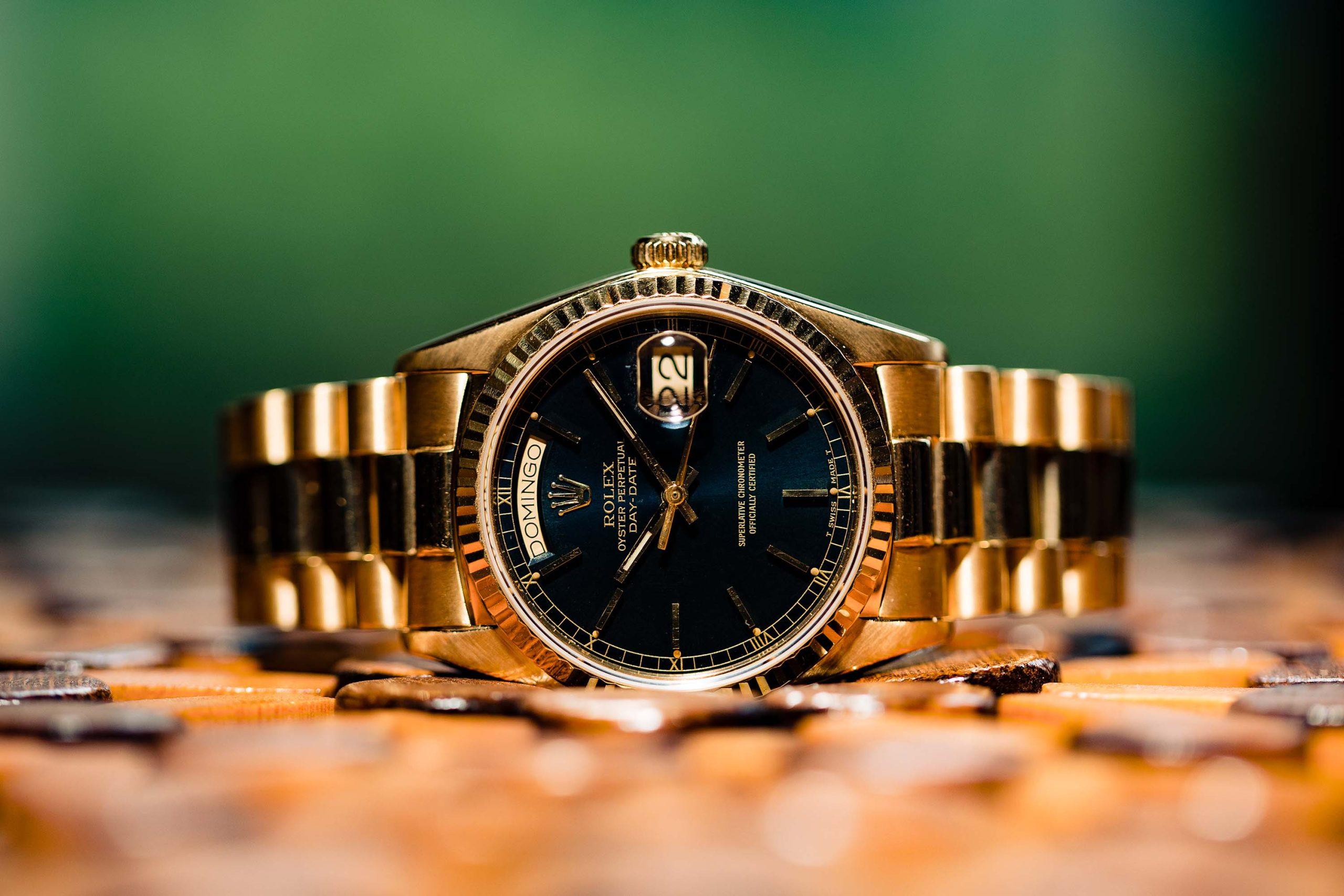 2560x1707 Rolex Day Date President 18K YG ref 18038 Black (Tropical?) circa 1978