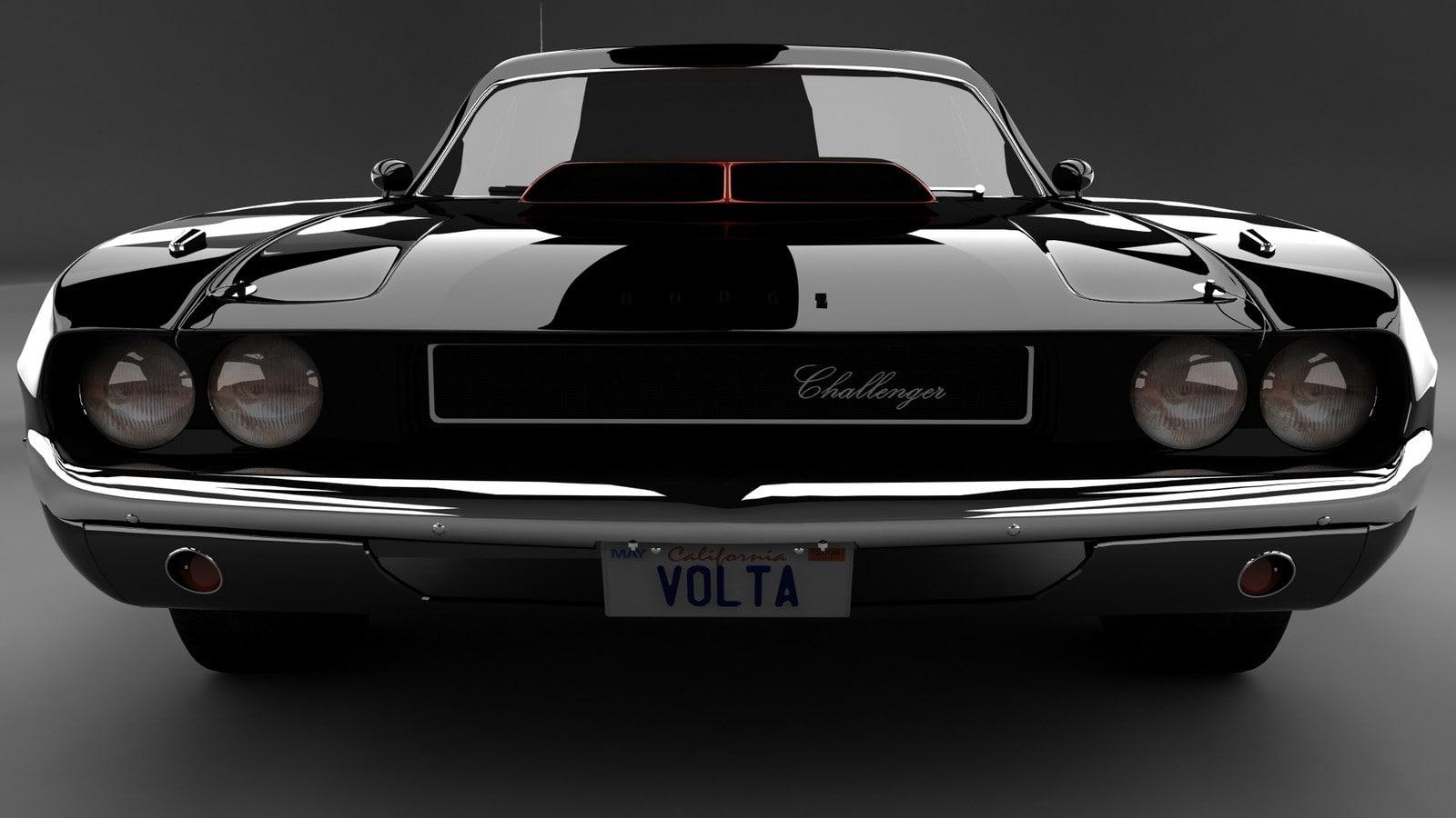 1600x900 Wallpaper / Black Background, Text, Dodge, Indoors, 720P, Retro Styled, Close Up, Dodge Challenger, Security, Motor Vehicle, Luxury, Number, Western Script, Land Vehicle Free Download