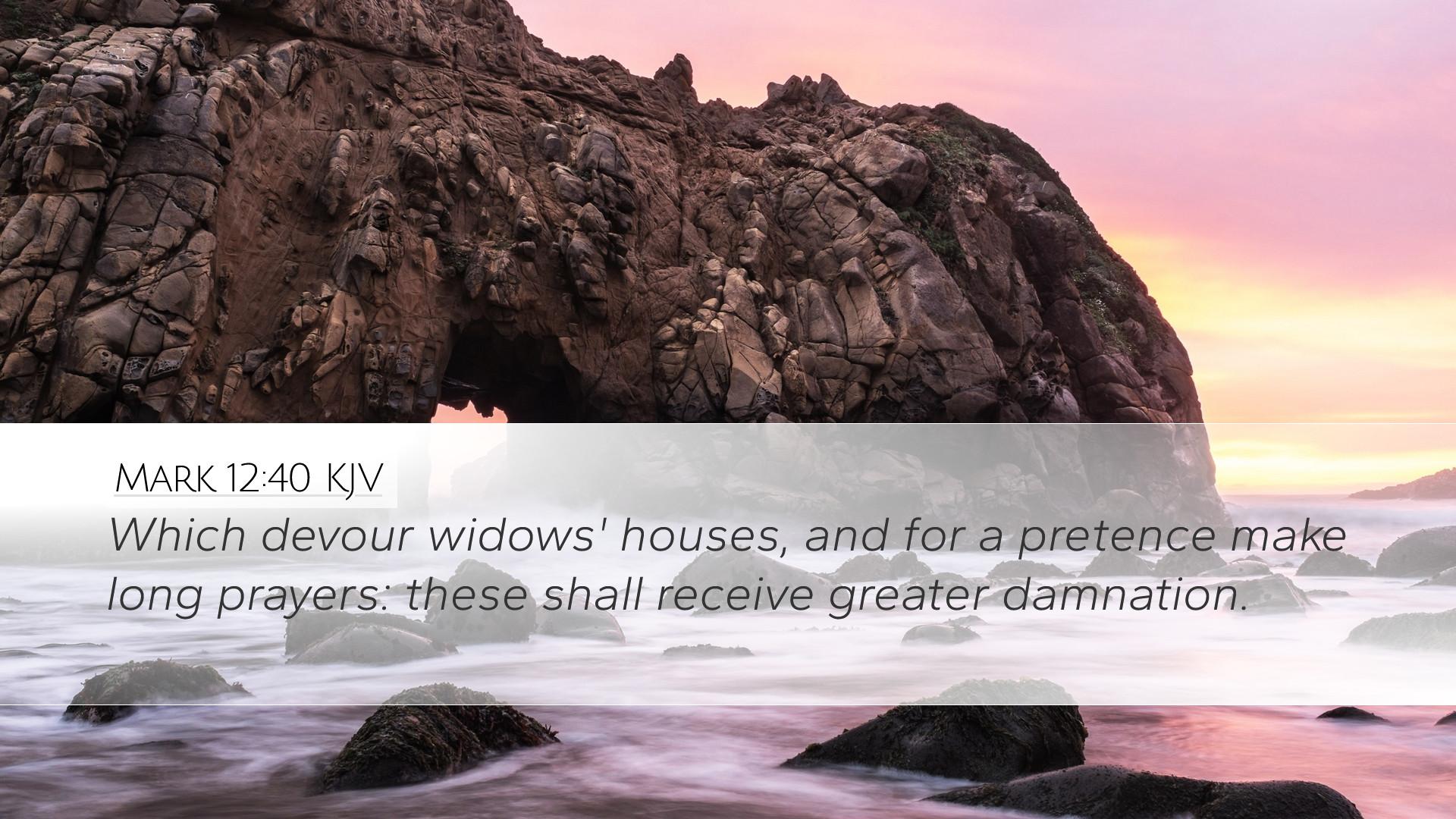 1920x1080 Mark 12:40 KJV Desktop Wallpaper devour widows' houses, and for a pretence
