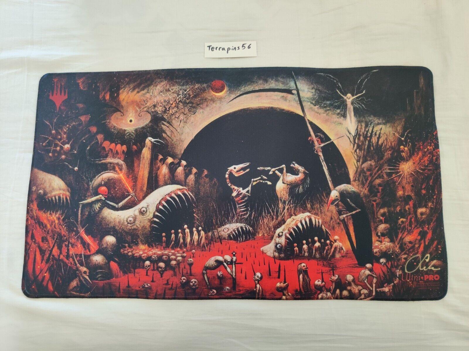 1600x1200 MTG Seb McKinnon Damnation Stitched Playmat Signed Autographed Kickstarter
