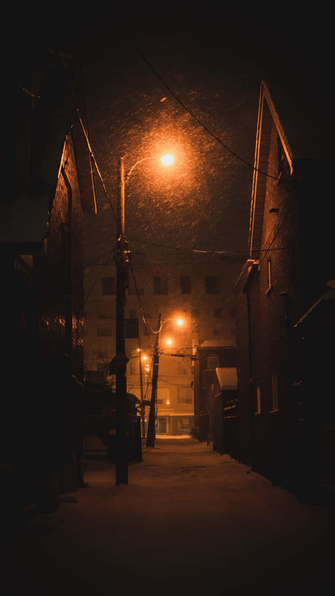 1080x1920 Download Warm Street Light Wallpaper