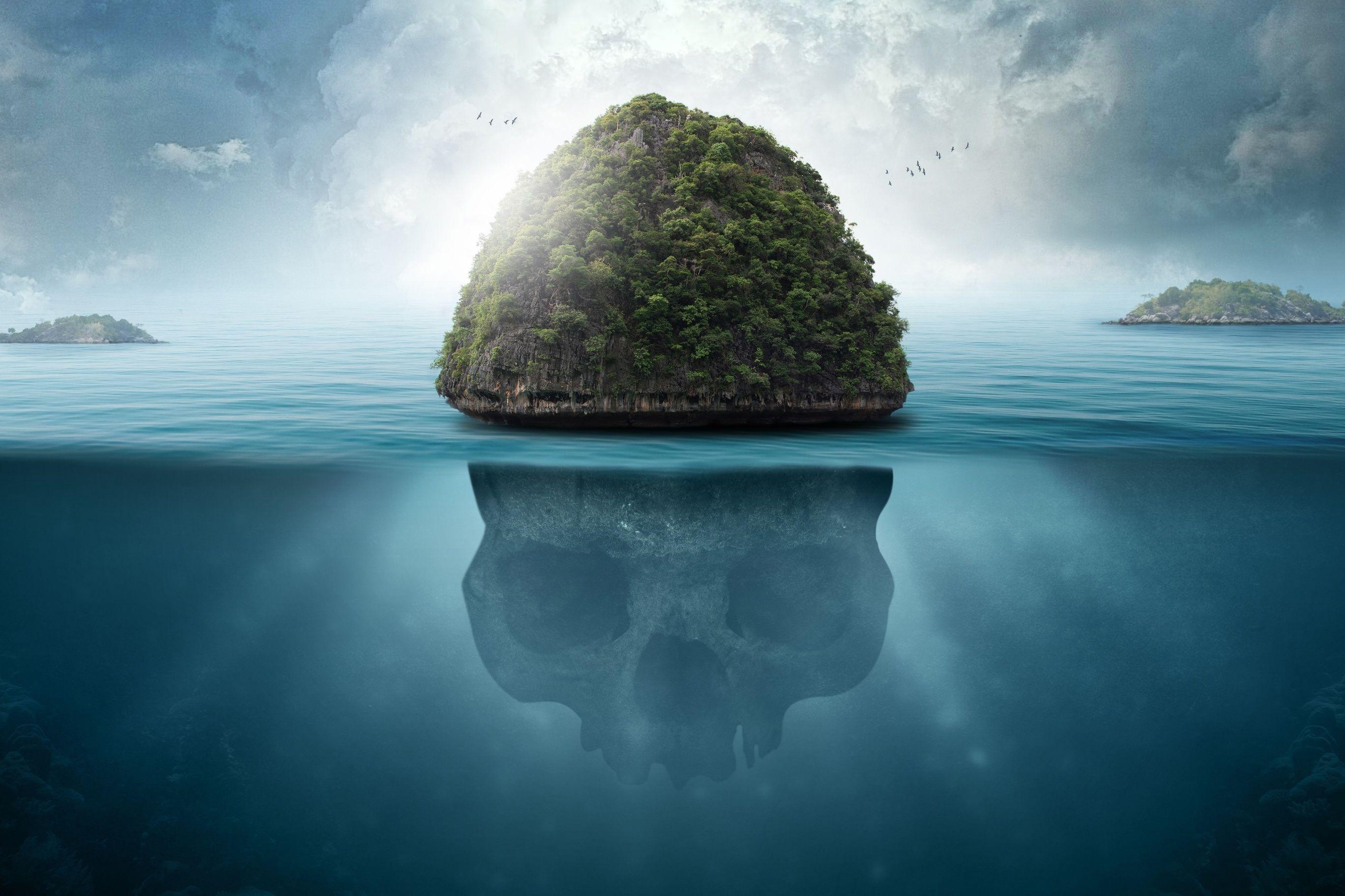 2736x1824 Underwater Skull Island 5K UltraHD Wallpaper. Wallpaper Studio 10