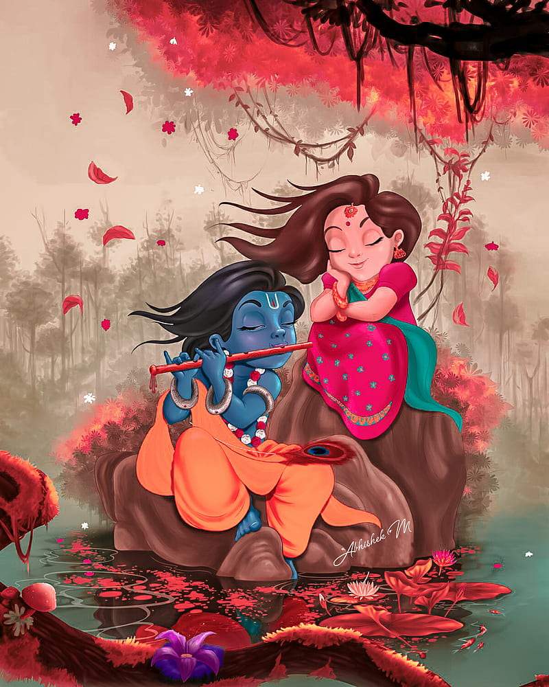 800x1000 Solve HD Wallpaper Radha Krishna Art Art Work Jigsaw Puzzle Online With 99 Pieces