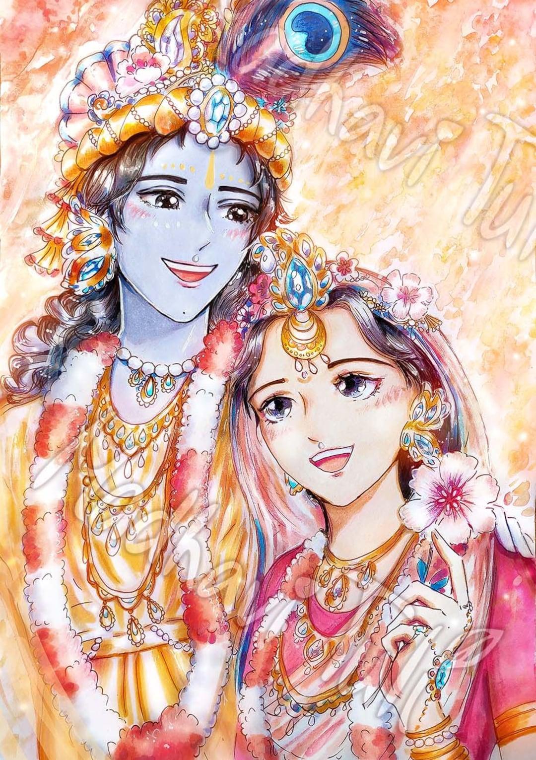 1080x1531 HD File Shri Krishna With Shri Radha Radha Krishna With