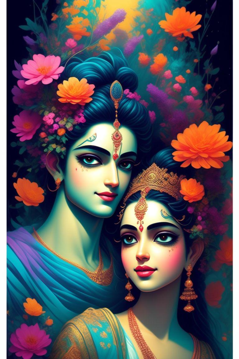 Radha Krishna Painting Wallpapers Top Free Radha Krishna Painting