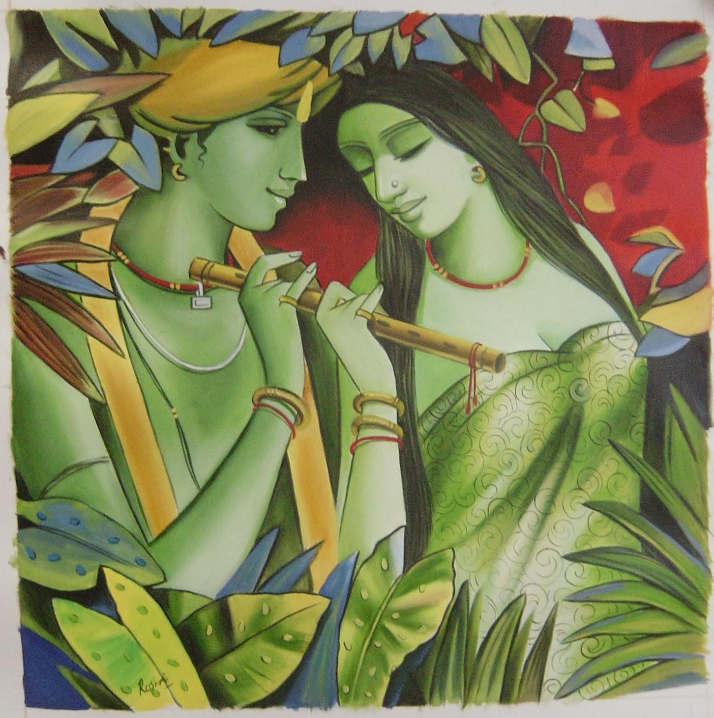 1452x1462 Latest Krishna Wallpaper and Krishna picture: Radha Krishna Modern art Paintings