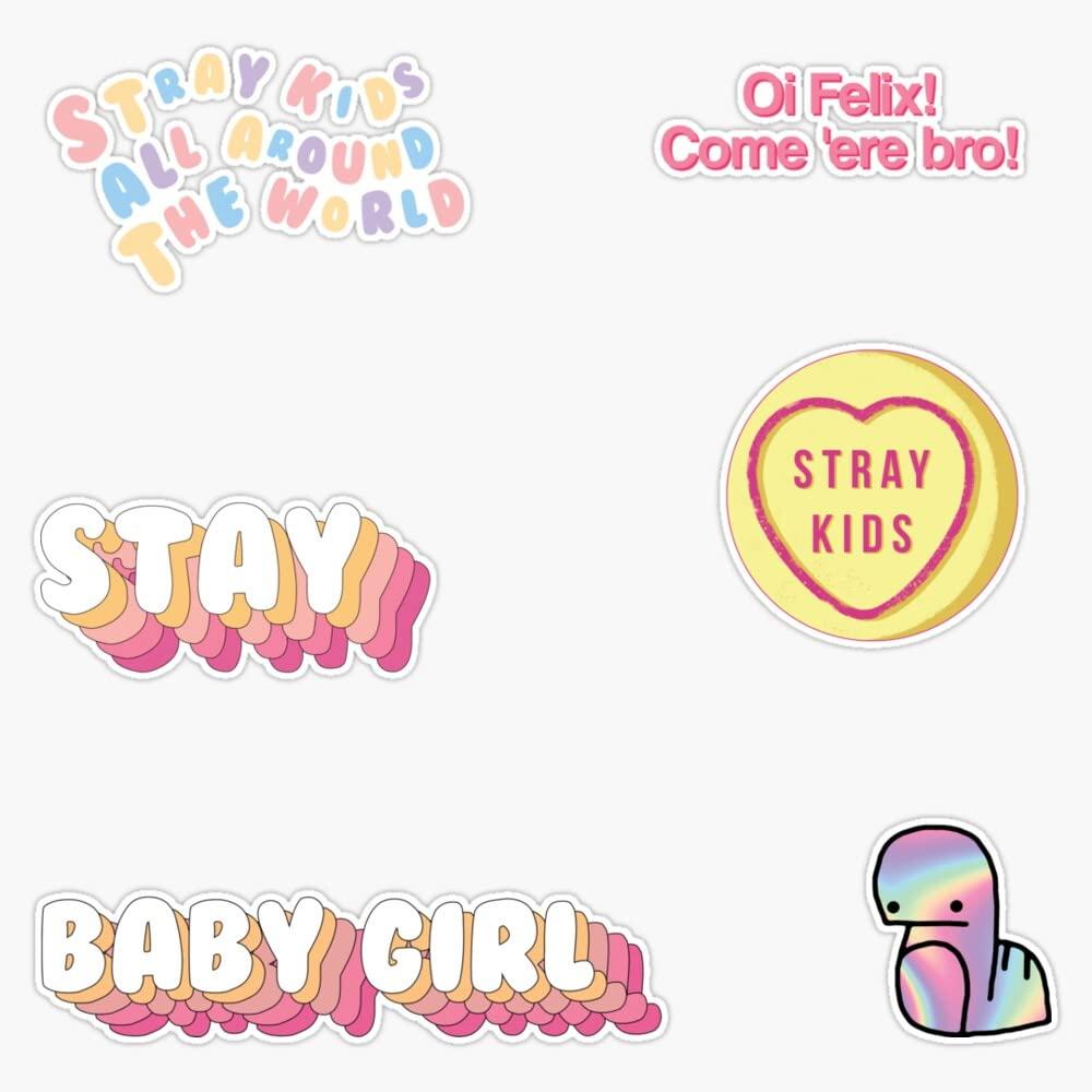 1000x1000 PACK Kids SKZ Quotes Funny Cute Collage Bumper Sticker Vinyl Decal 5 inches