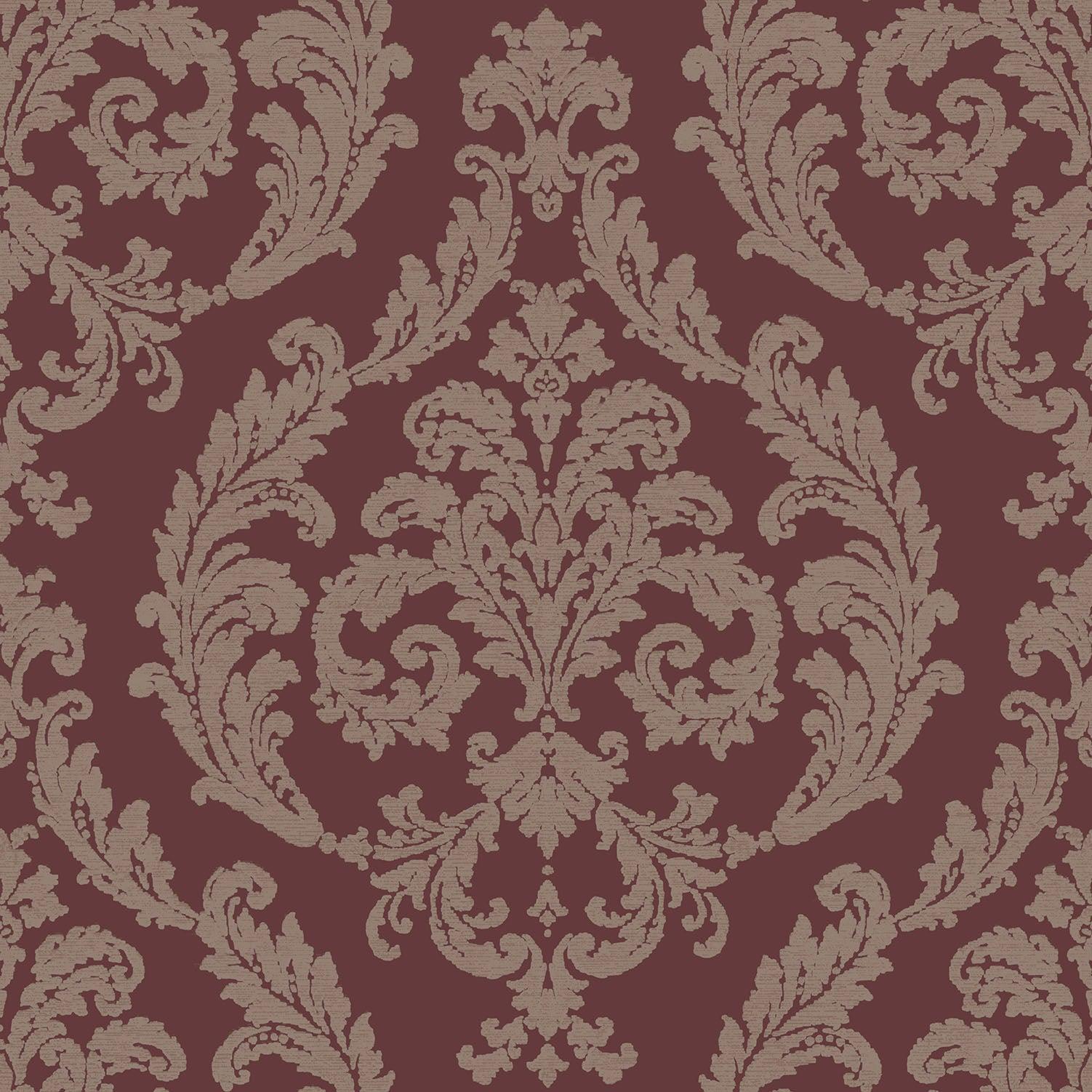1502x1502 Shop Traditional Damask Maroon Wallpaper from the Palazzo Collection
