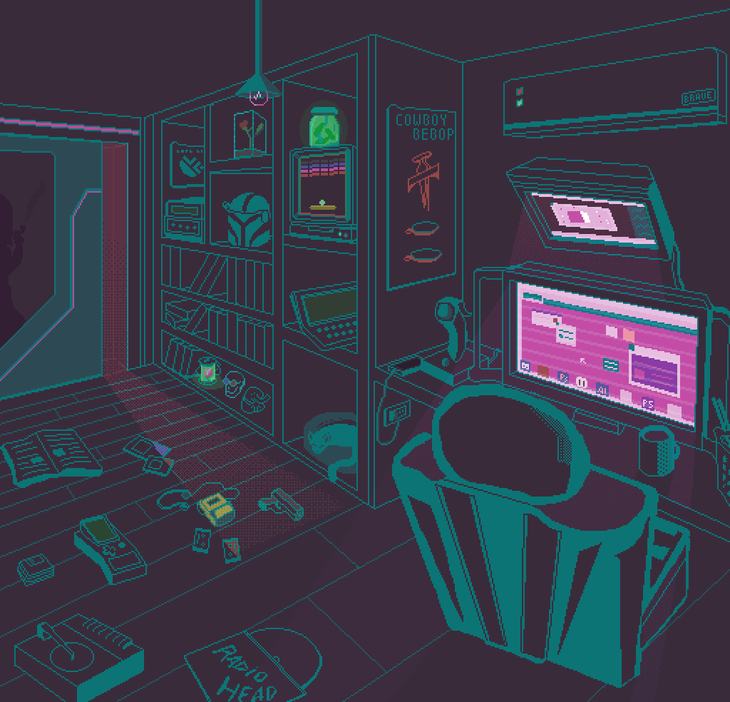 1024x984 PIXEL ART WALLPAPER and low res character. My name is Brave and i'm opening commissions
