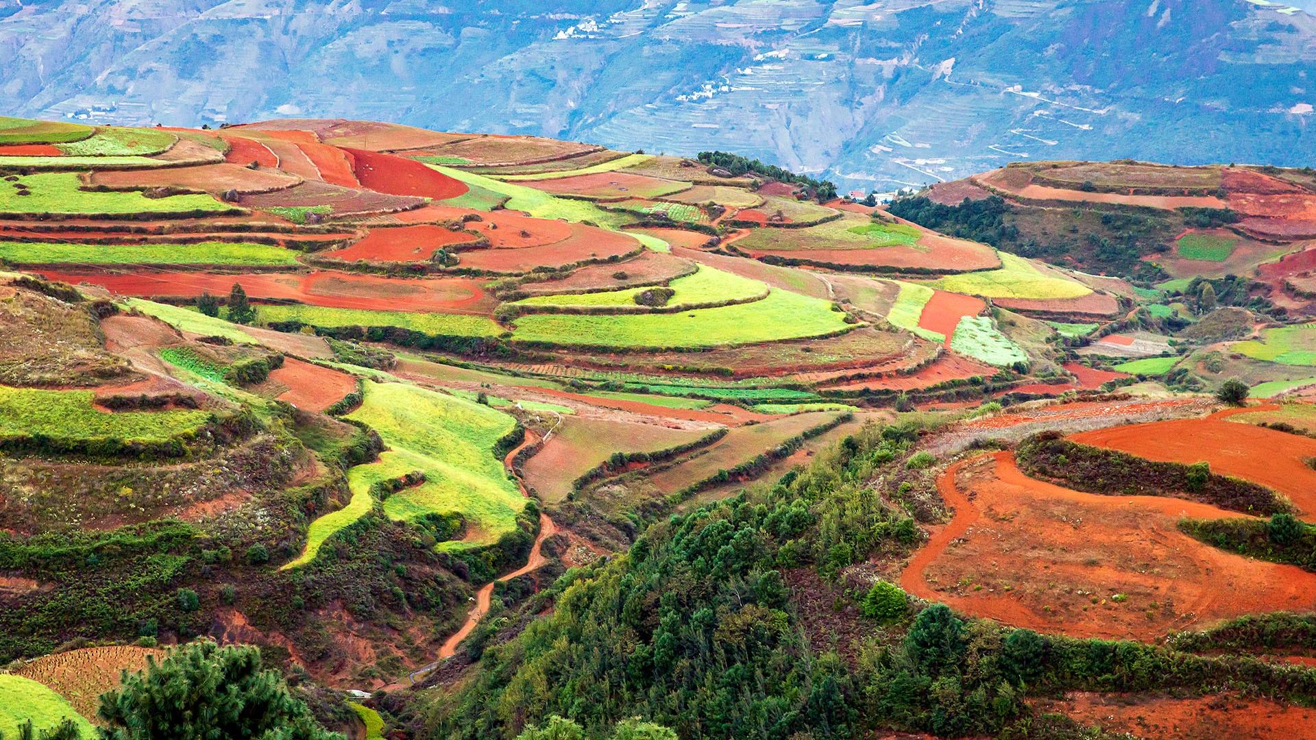 1920x1080 Scenery in Dongchuan Red Soil (Hongtudi) Kunming, Yunnan Province, China. Windows 10 Spotlight Image