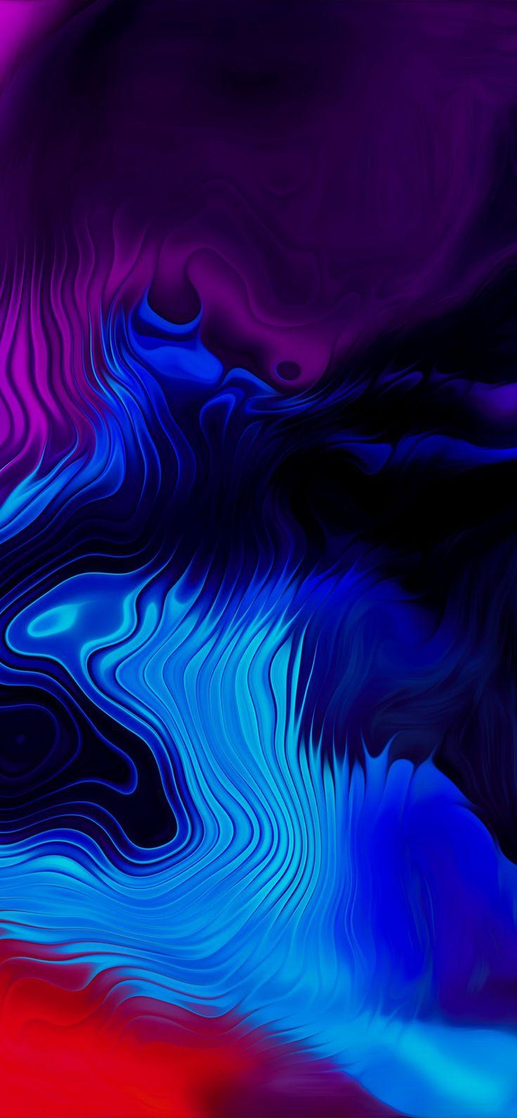 736x1592 Squiggly lines gradient of blue and purple for iPhone. Love wallpaper background, Abstract, Oneplus wallpaper