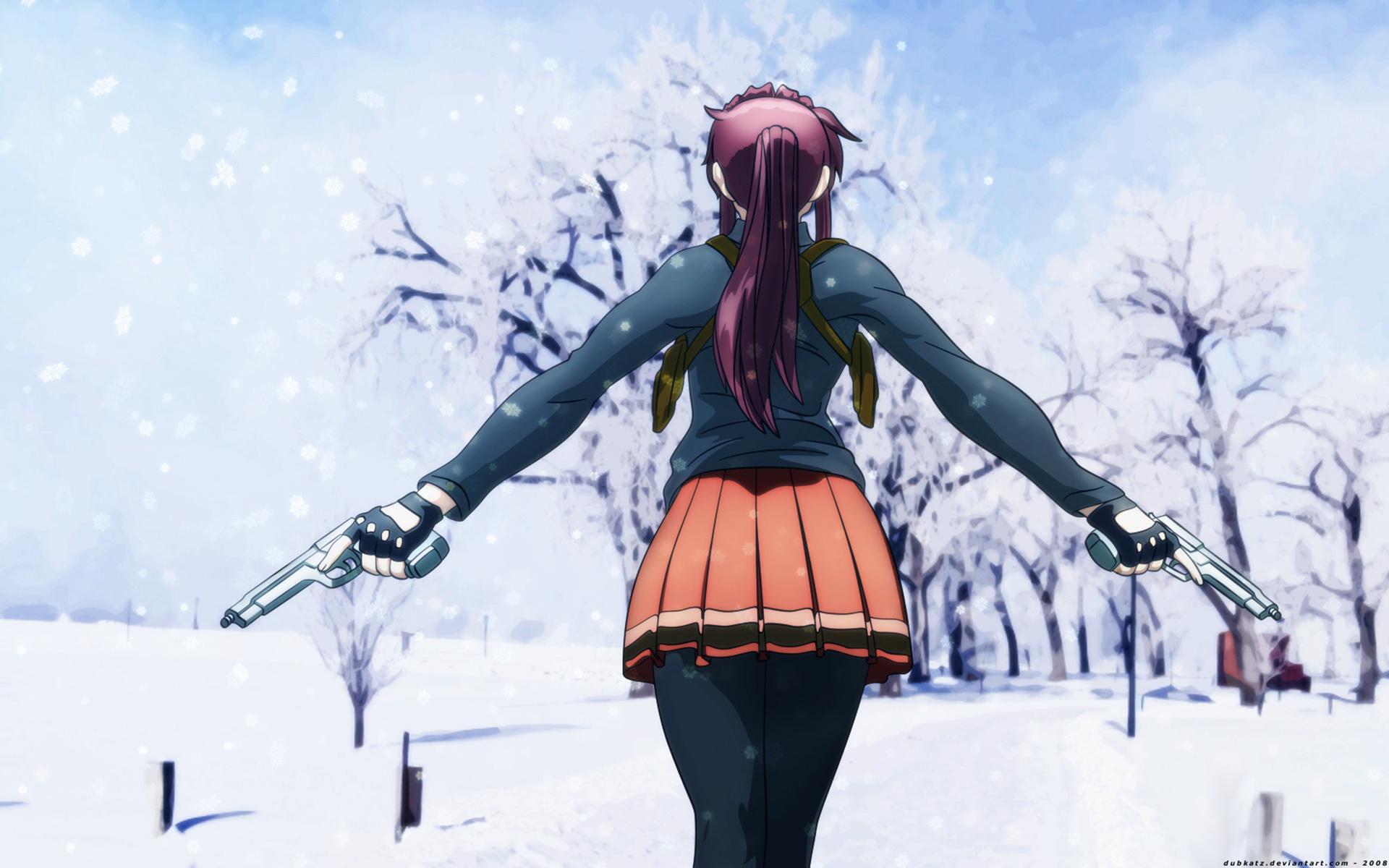 1920x1200 black lagoon gun revy snow weapon. konachan.com.com Anime Wallpaper