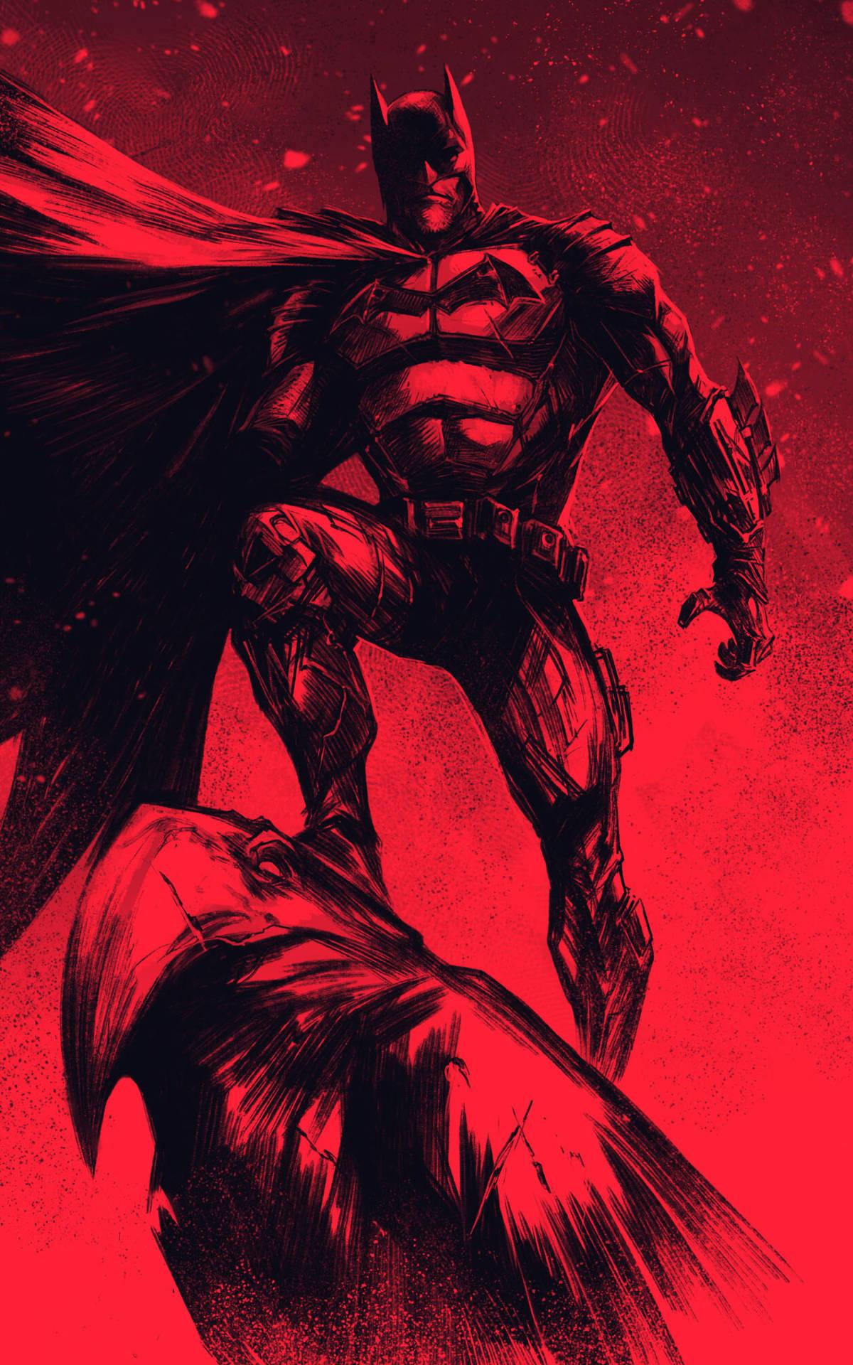 1200x1920 Download Caption: Dynamic Batman Illustration for Phone Wallpaper