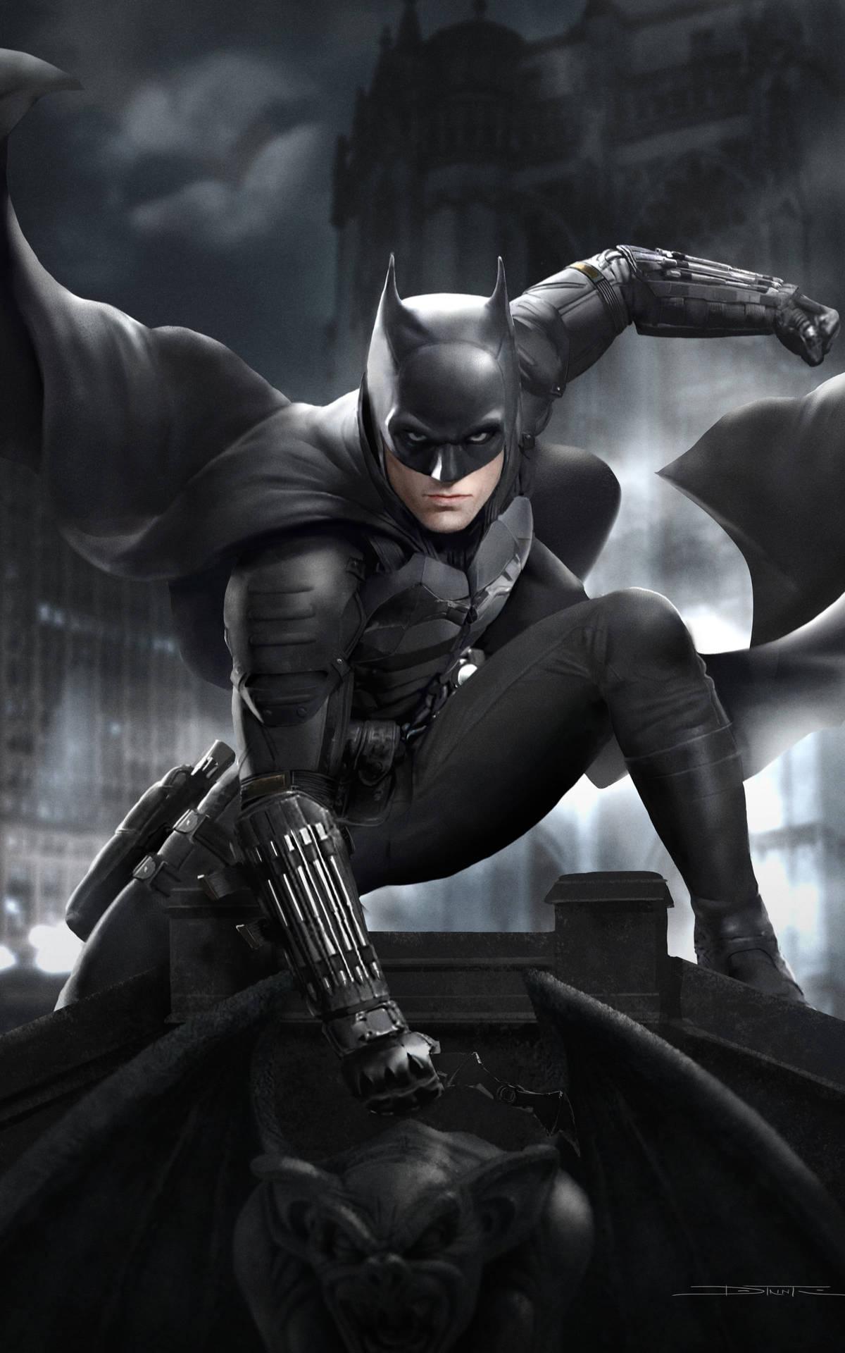 1200x1920 Download Batman Cosplayer In Action For Phone Wallpaper