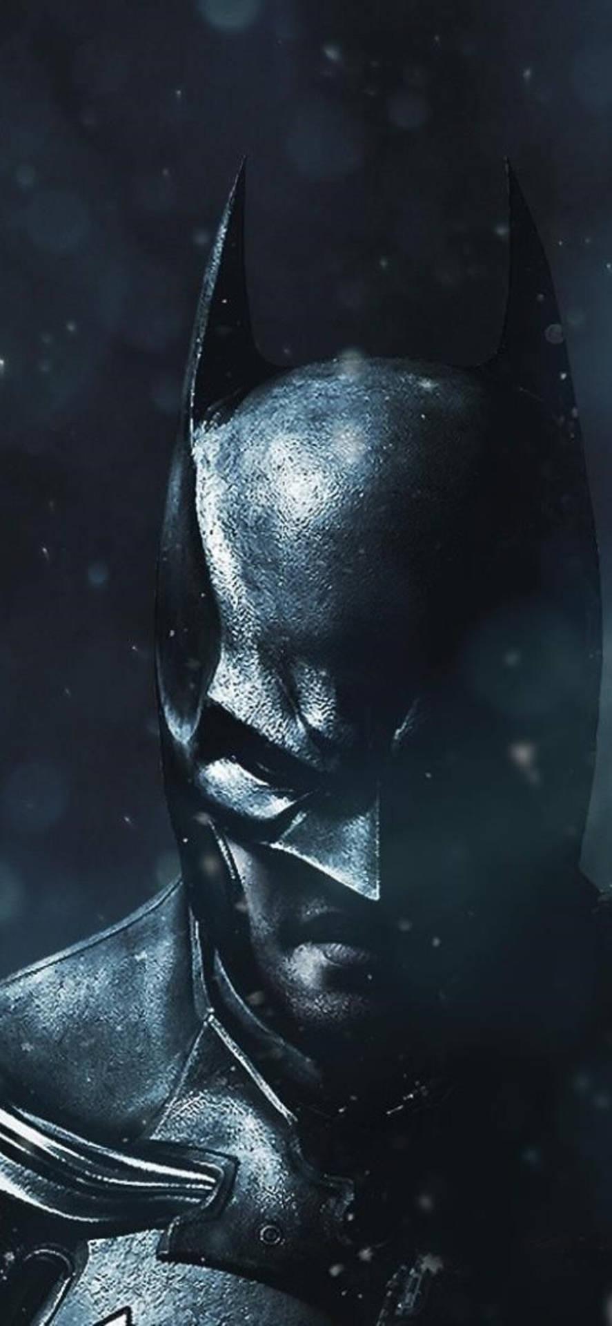 887x1920 Download Batman Arkham IPhone Origins Close Up Wallpaper