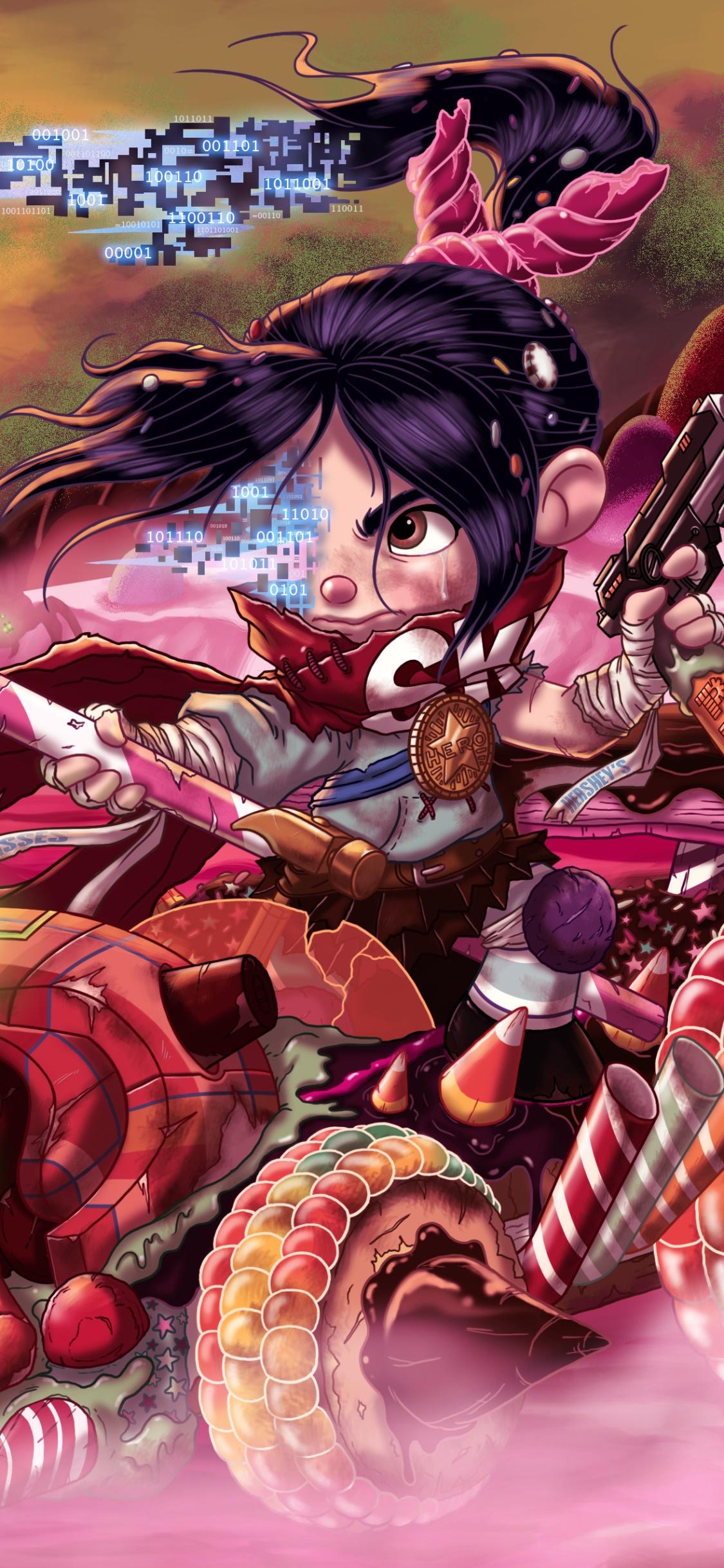 1125x2436 Wallpaper / Movie Wreck It Ralph Phone Wallpaper, Vanellope Von Schweetz, 1125x2436 Free Download