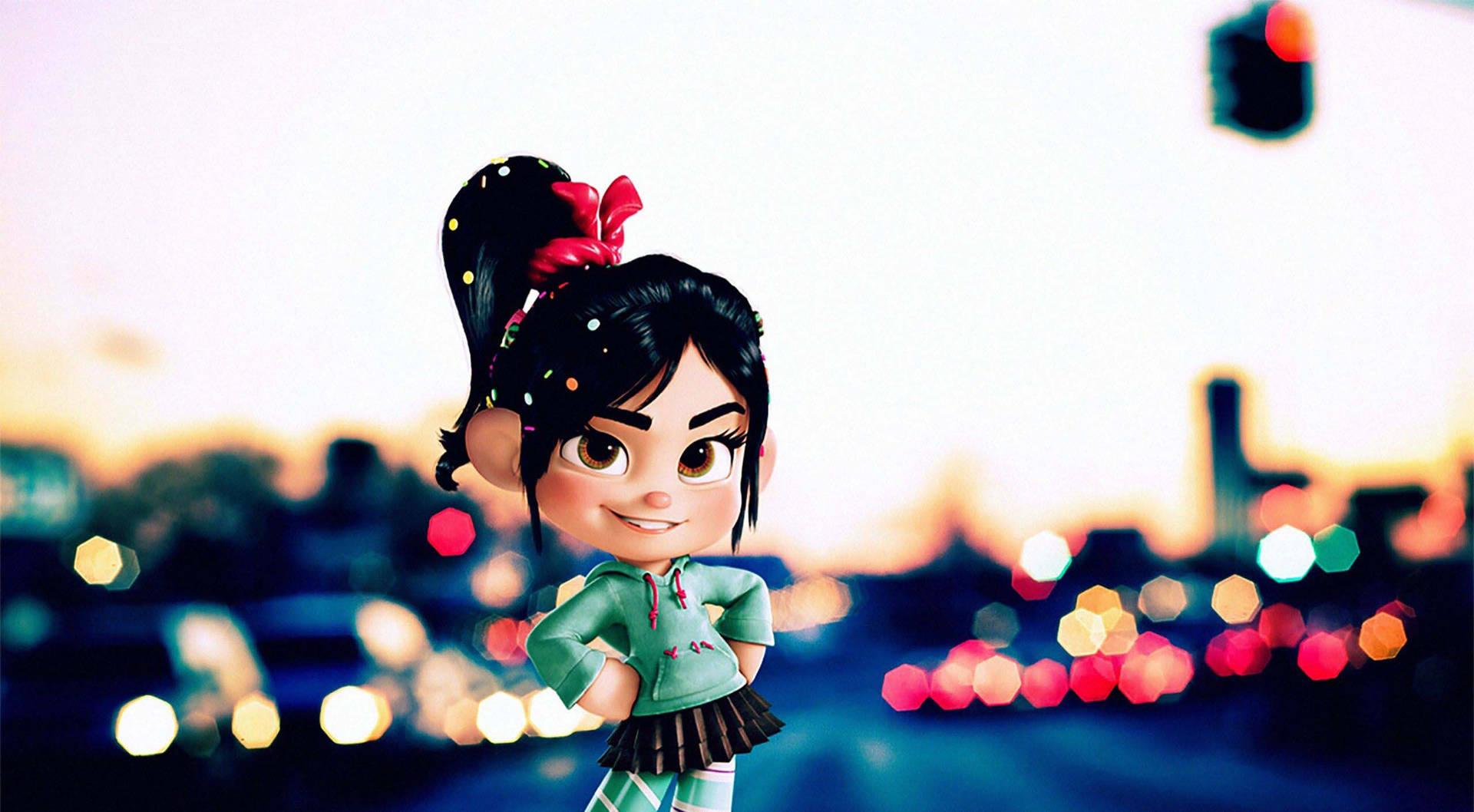 1920x1058 Download Wreck It Ralph Vanellope Colorful Illustration Wallpaper