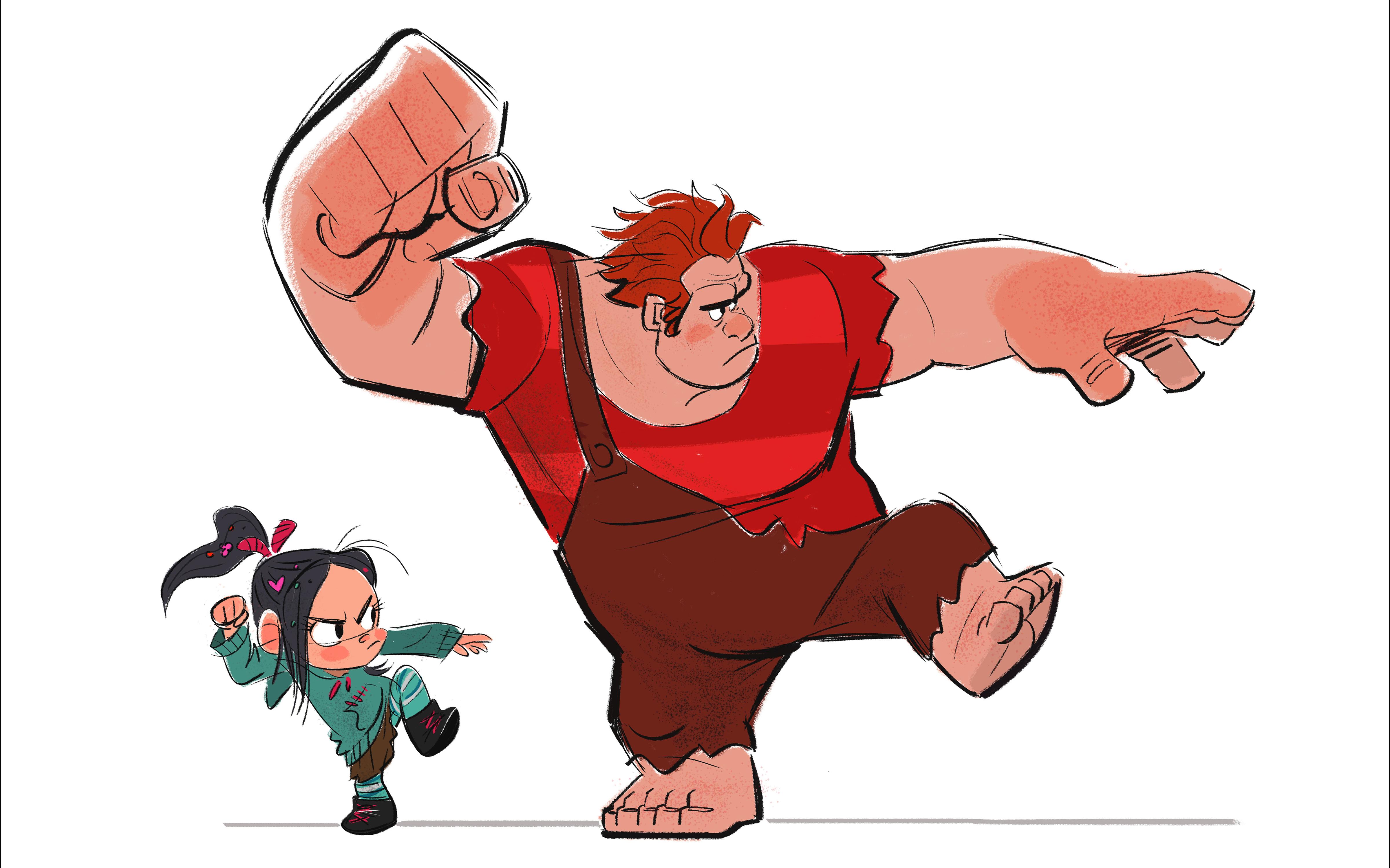 4800x3000 Wreck It Ralph Ralph Wreck It Ralph Vanellope Von Schweetz Wallpaper:4800x3000