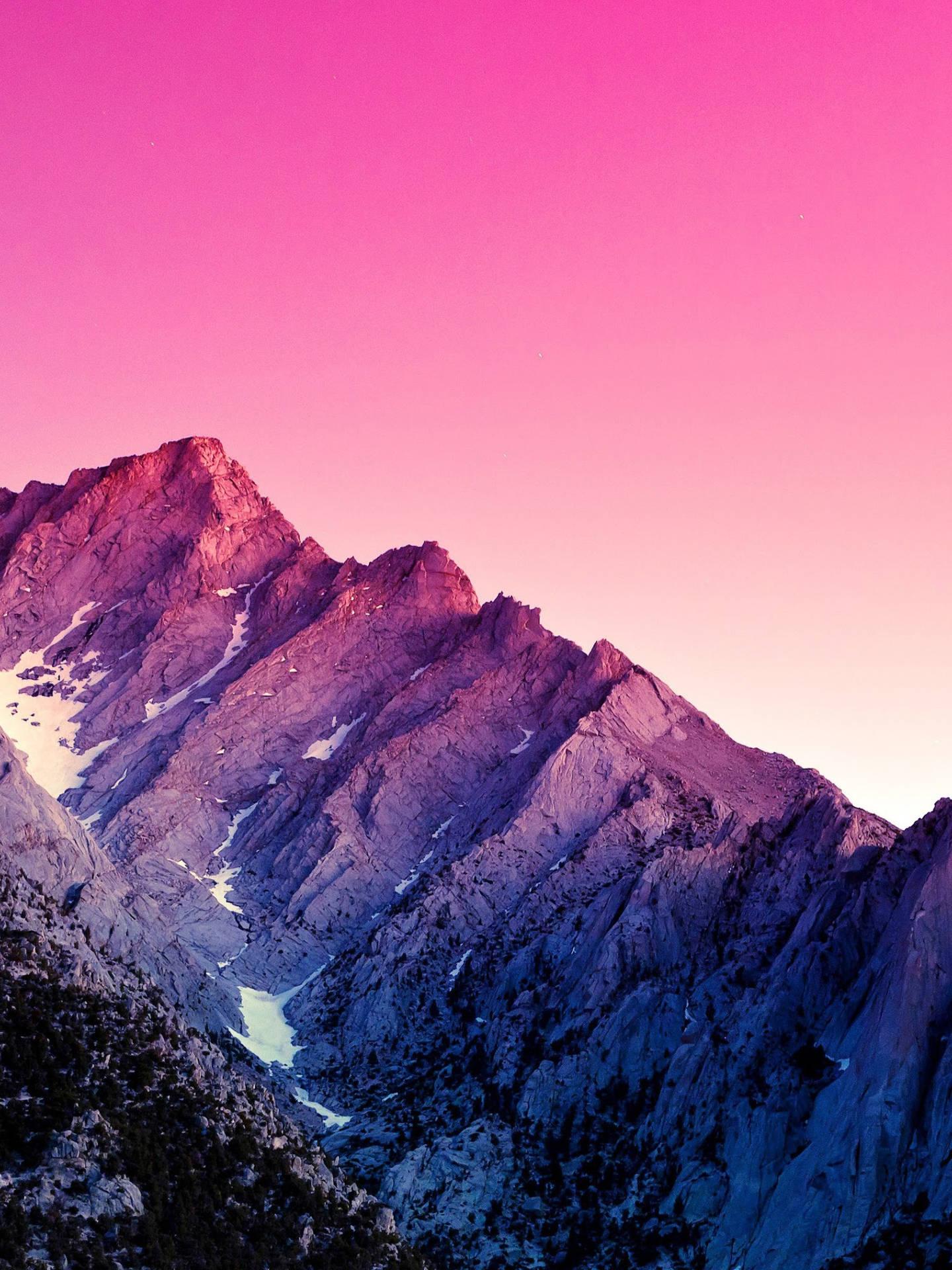 1440x1920 Download Light Purple Aesthetic Mountains Wallpaper