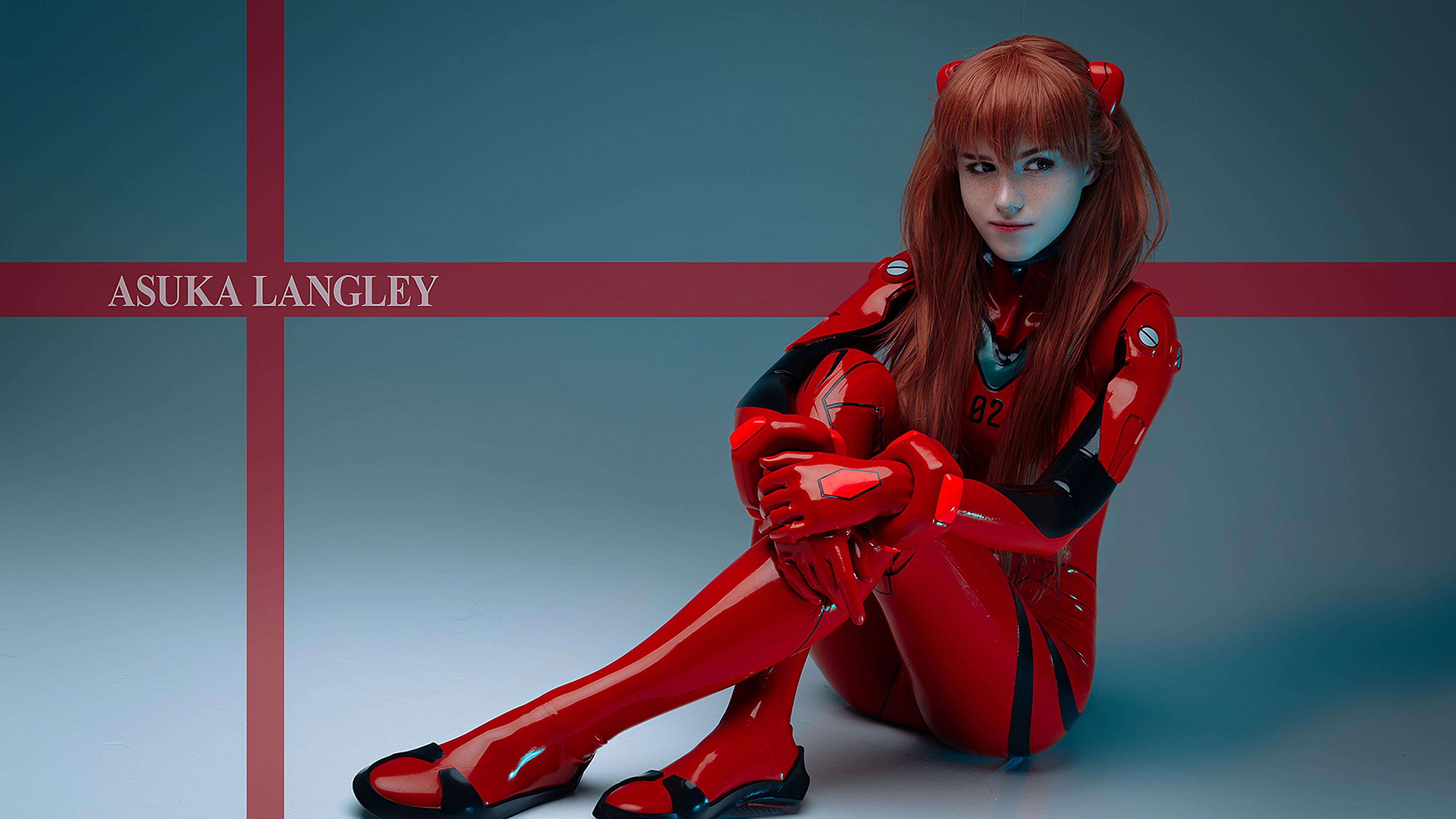 3840x2160 Wallpaper Cosplay An8me Girl, Asuka Langley Soryu, Neon Genesis Evangelion, Cosplay, Anime, Background Free Image