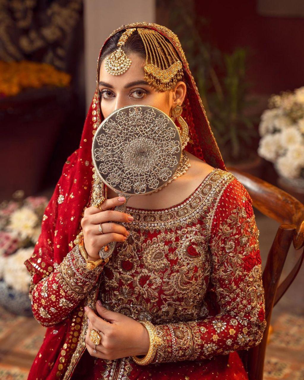 1024x1279 Minal Khan latest bridal Photohoot for Annus Abrar