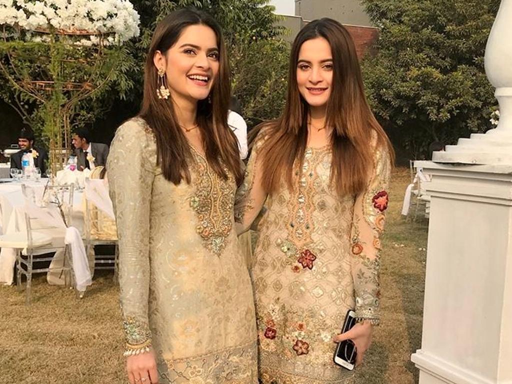 1024x768 Minal Khan and Ahsan Mohsin Akram receive 'heartiest' congratulations from Aiman Khan