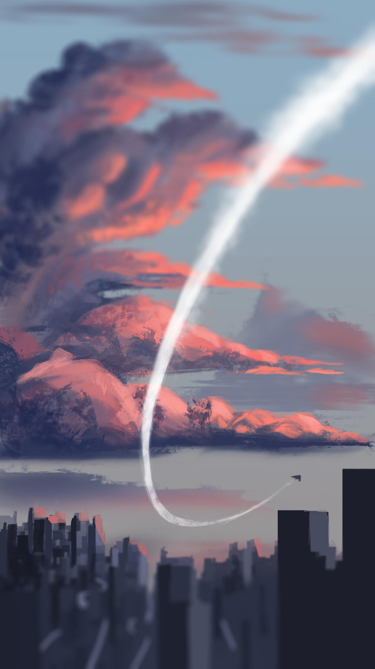 1239x2208 Mobile Wallpaper: Epic Skies