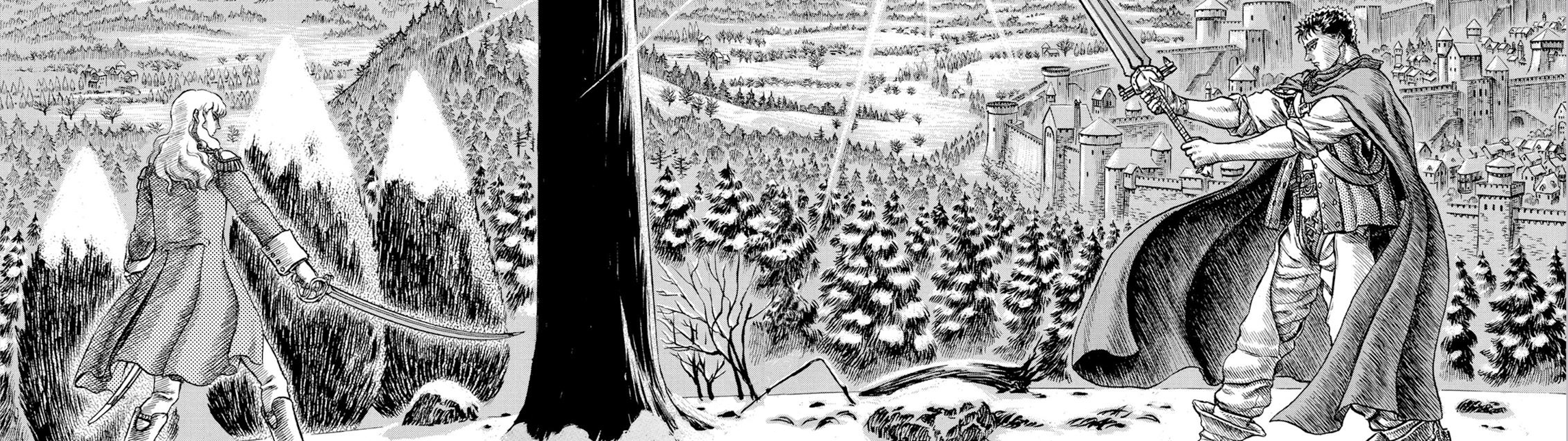 3840x1080 I Couldn't Find Many Dual Screen Wallpaper For Berserk, But This Shot In The Manga Was Awesome. Just Had To Do A Little Fill In Work For The Gap From The Pages To