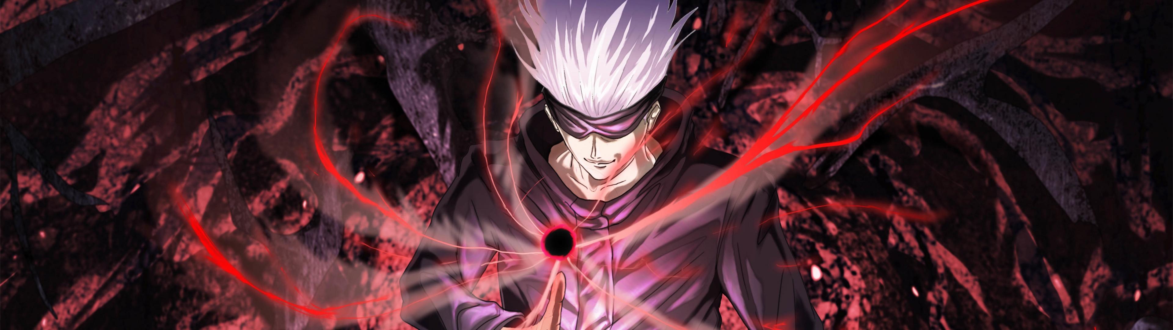 3840x1080 Satoru Gojo Wallpaper 4K, Artwork, Jujutsu Kaisen