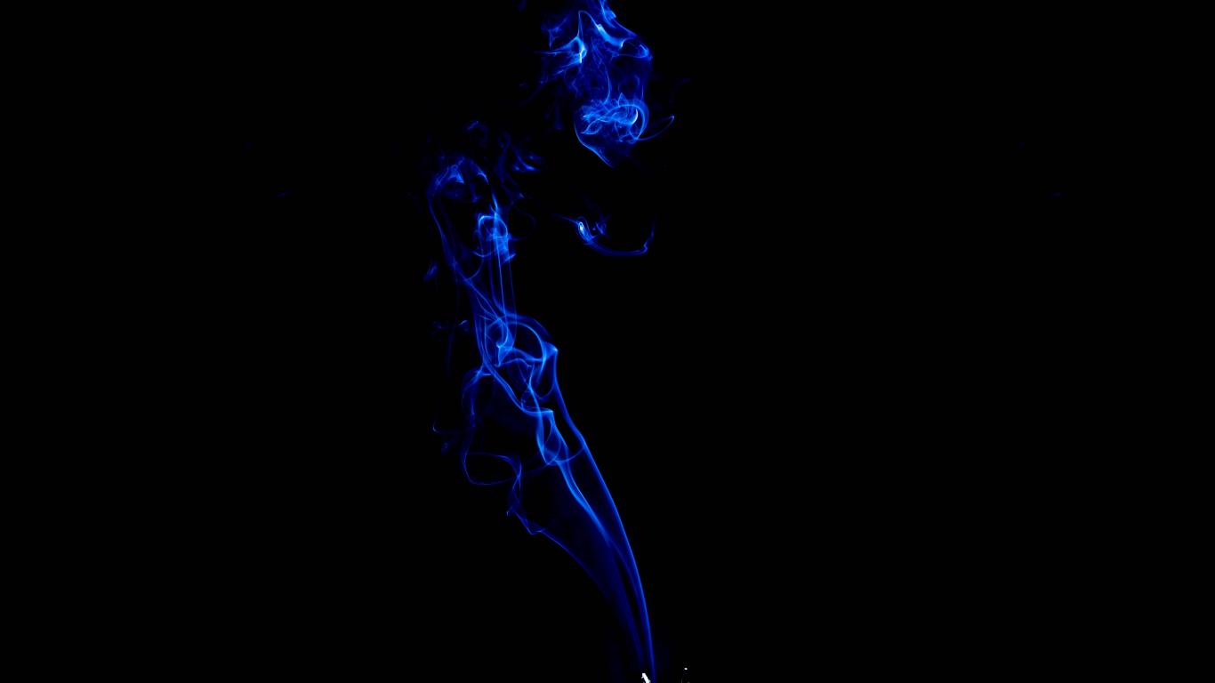 1366x768 Smoke blue dark minimal wallpaper