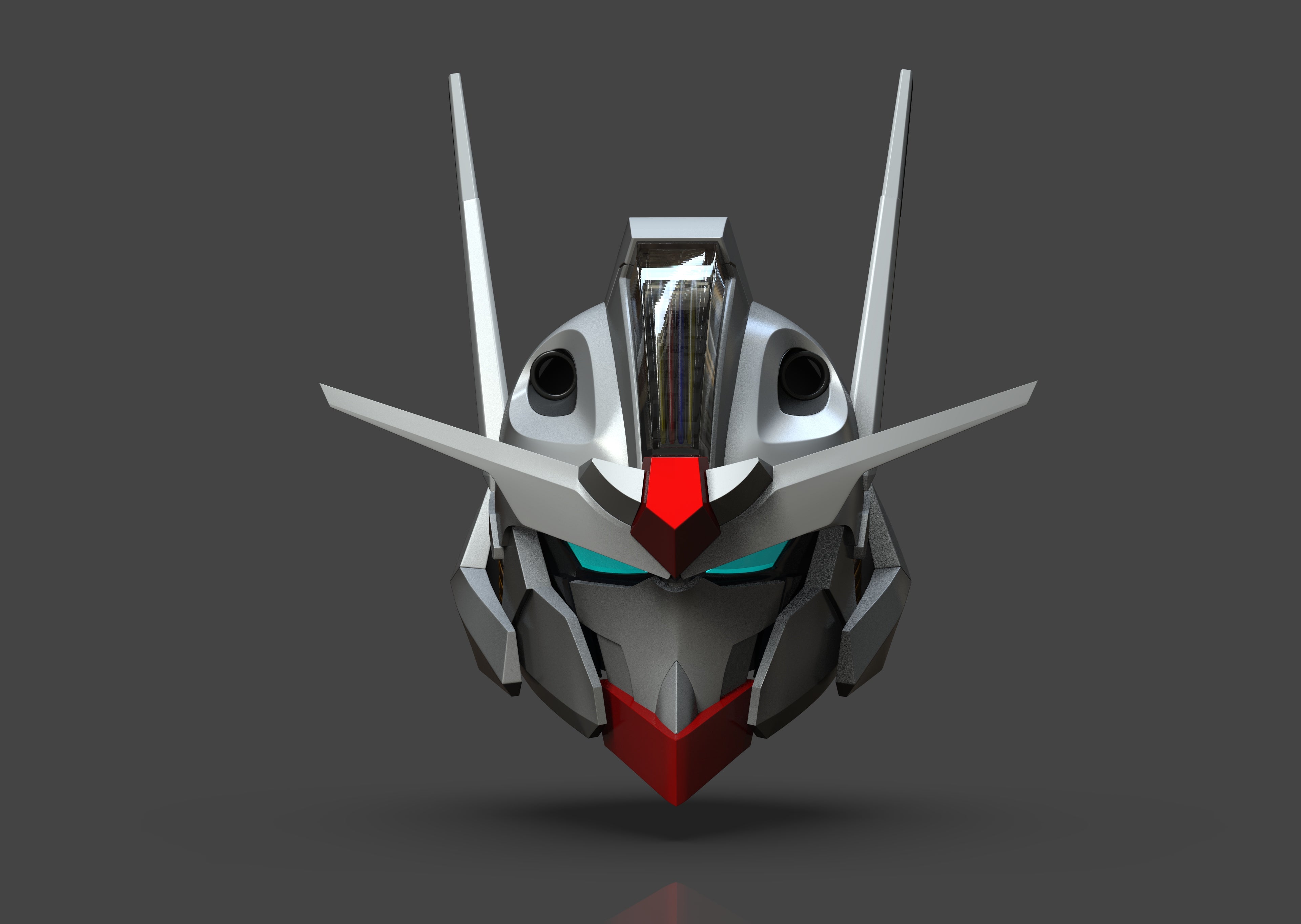 3840x2729 Gundam Aerial Helmet STL