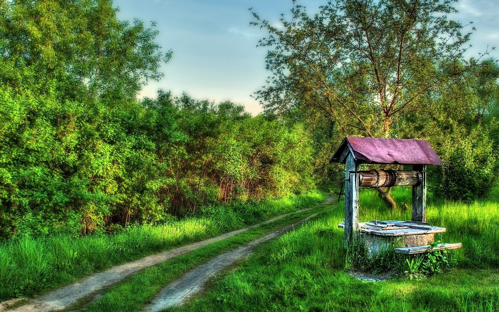 1680x1050 Download Dirt Road Road Field Man Made Well Wallpaper