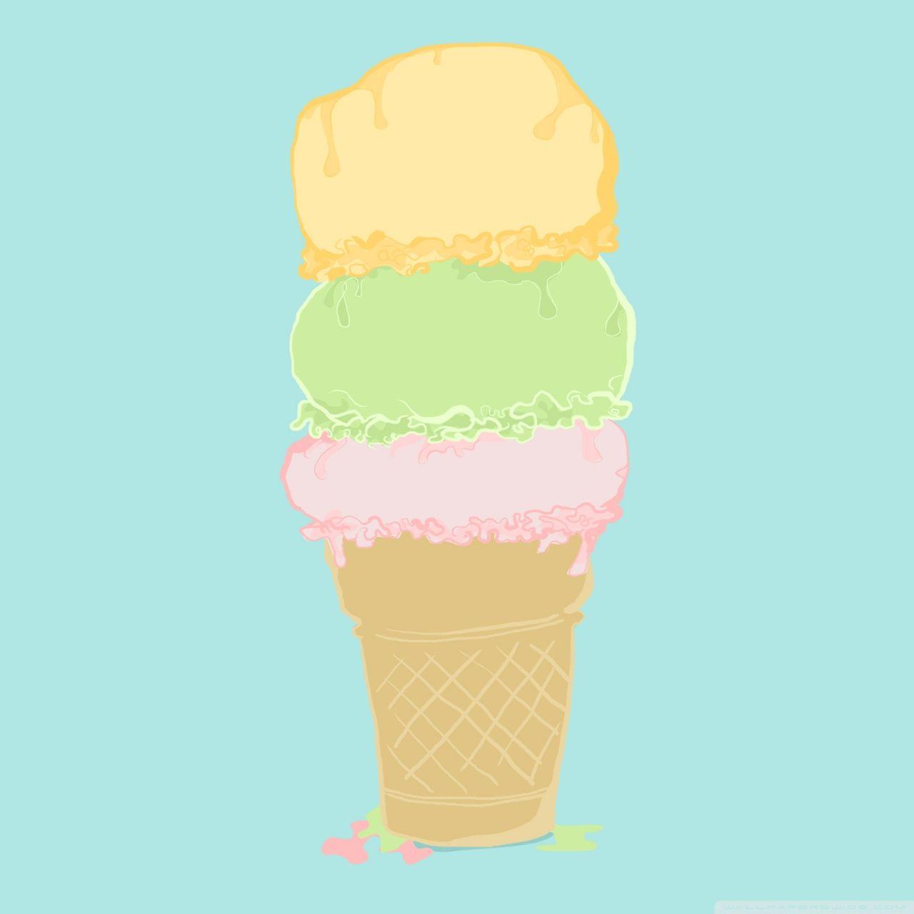 1280x1280 cartoon ice cream wallpaper