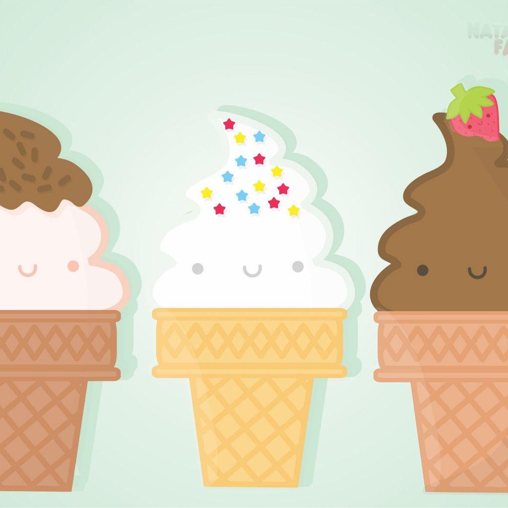 1024x1024 Cute Pastel Ice Cream Wallpaper