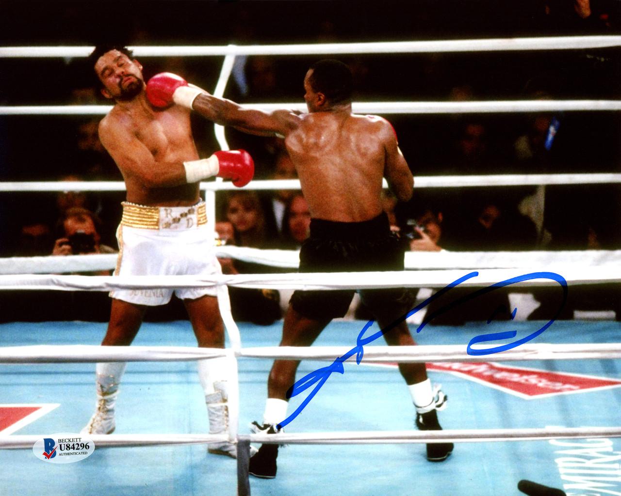 1280x1024 Sugar Ray Leonard Autographed 8x10 Photo vs. Roberto Duran Beckett BAS Stock Creek Sports