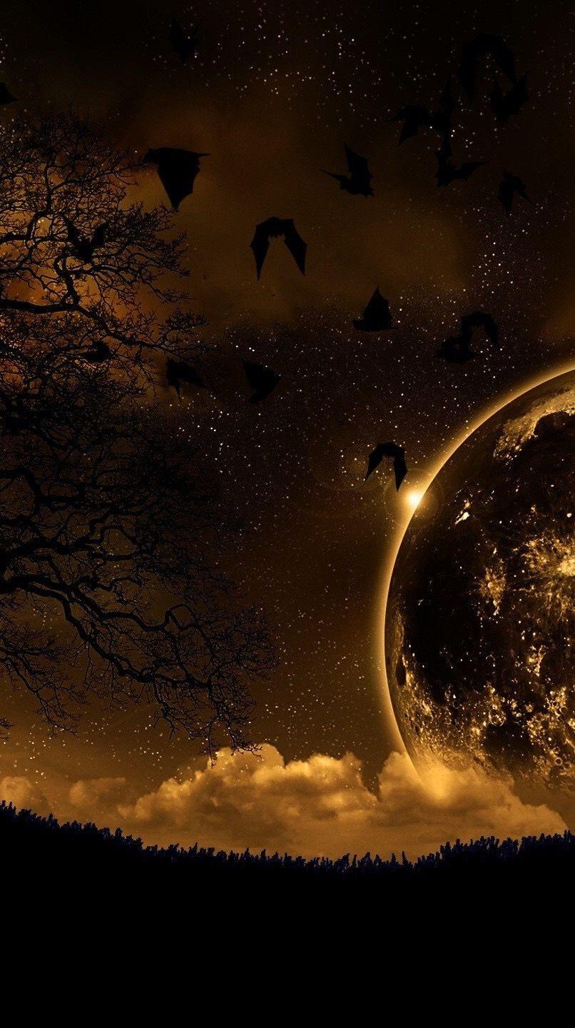 Gold Moon Wallpapers - Top Free Gold Moon Backgrounds - WallpaperAccess