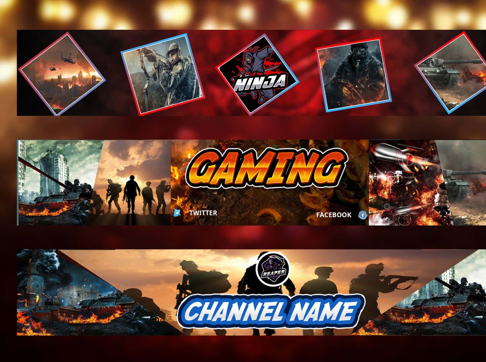 1600x1191 Download Rise to the Top with an Epic YouTube Banner Gaming Wallpaper