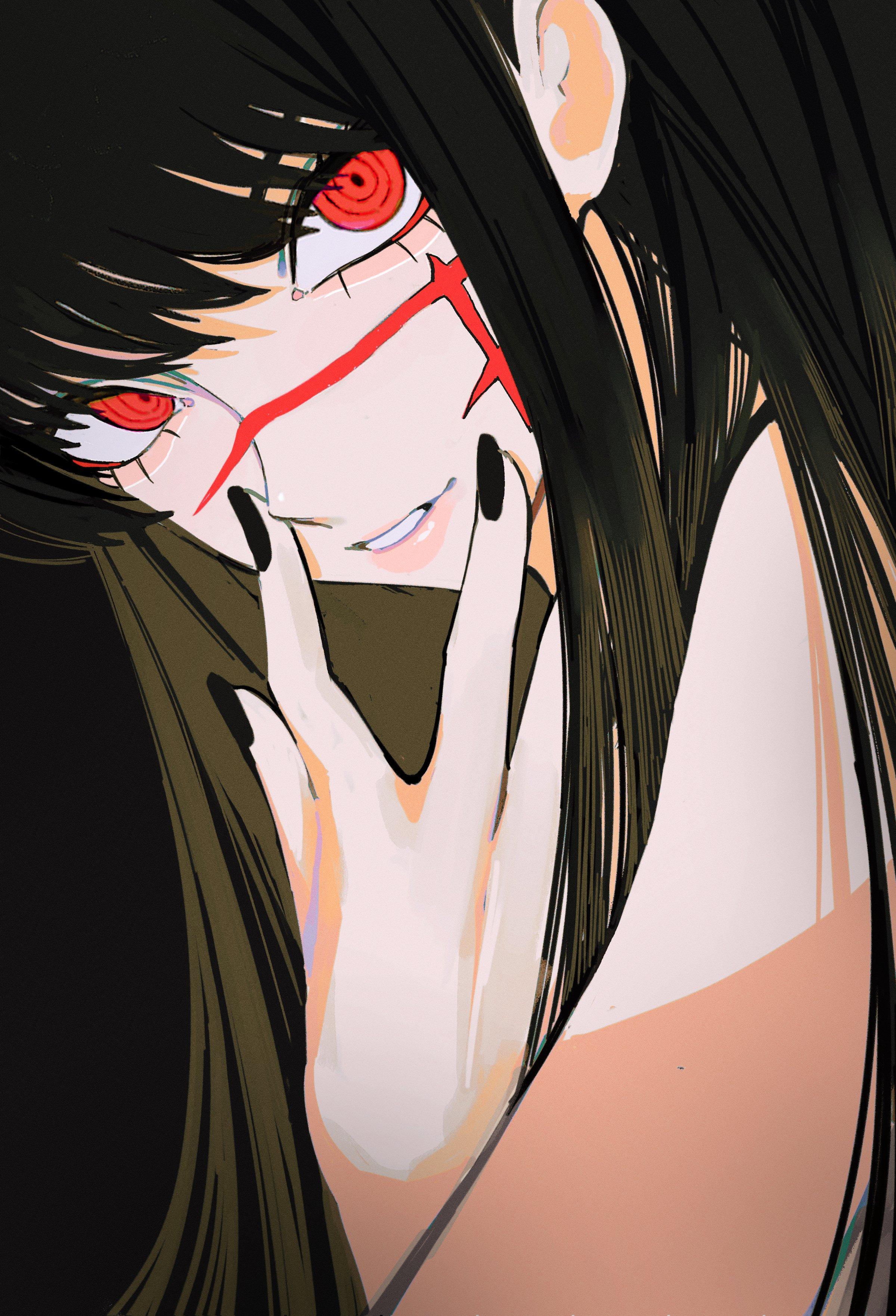 2399x3524 Chainsaw Man Yoru Looking At Viewer Vertical Scars Anime Girls Mitaka Asa Chainsaw Man Red Eyes Long Wallpaper:2399x3524