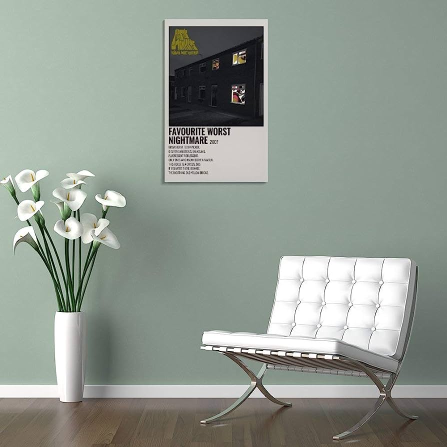 894x894 Aesthetic 90S for Room Poster Arctic Monkeys Poster Favourite Worst Nightmare Canvas Art Poster and Wall Art Picture Print Modern Family Bedroom Decor Posters 16x24inch(40x60cm): Posters & Prints